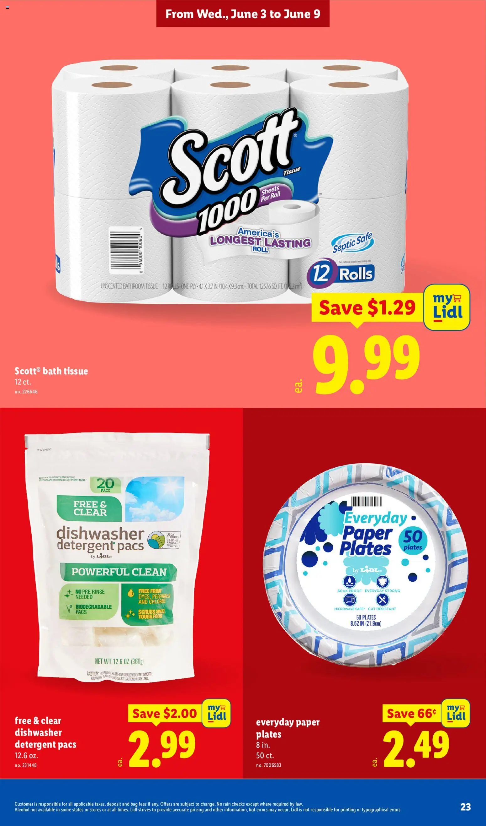 Lidl Weekly Ad - valid from 03.06.2026 | Page: 23 | Products: Bath, Microwave, Detergent, Dishwasher