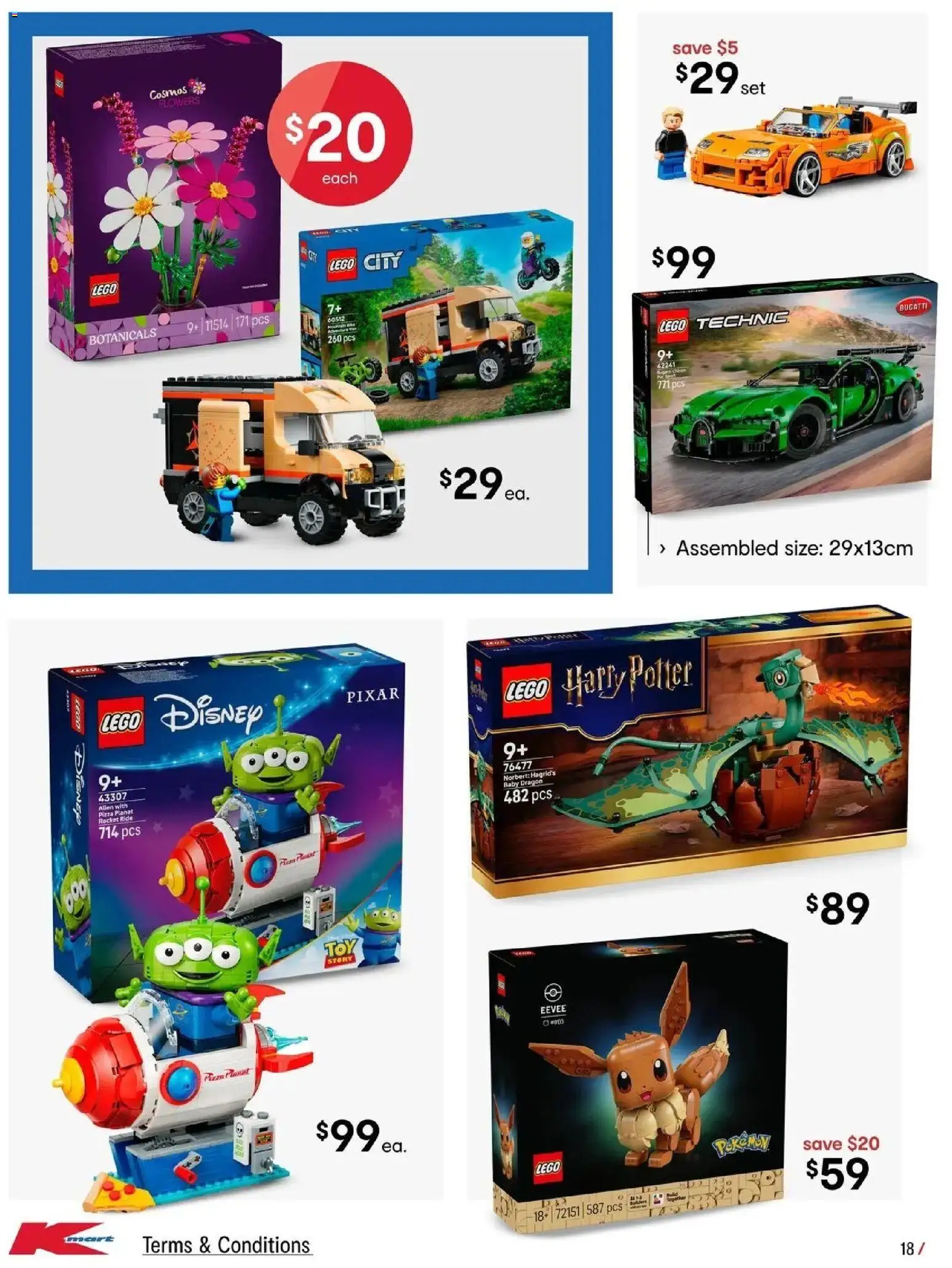 Kmart catalogue - valid from 24/06/2026 | Page: 18 | Products: Pizza, Flowers, LEGO, LEGO Harry Potter