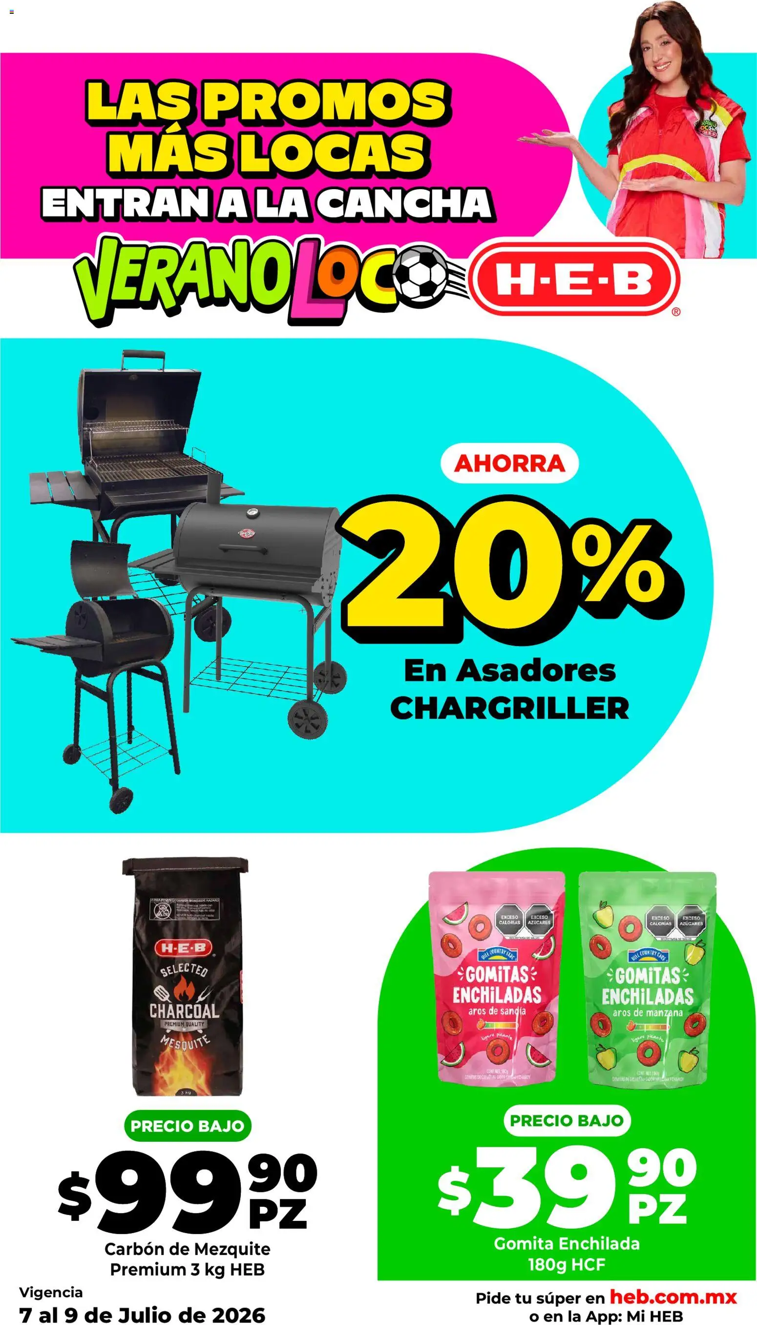 Nuevas ofertas de H-E-B válidas en toda la República Mexicana desde el 07/07/2026. ¡Encuentra las mejores ofertas en H-E-B folleto Las promos más locas! | Página: 6 | Productos: Sandía, Manzana, Gomitas
