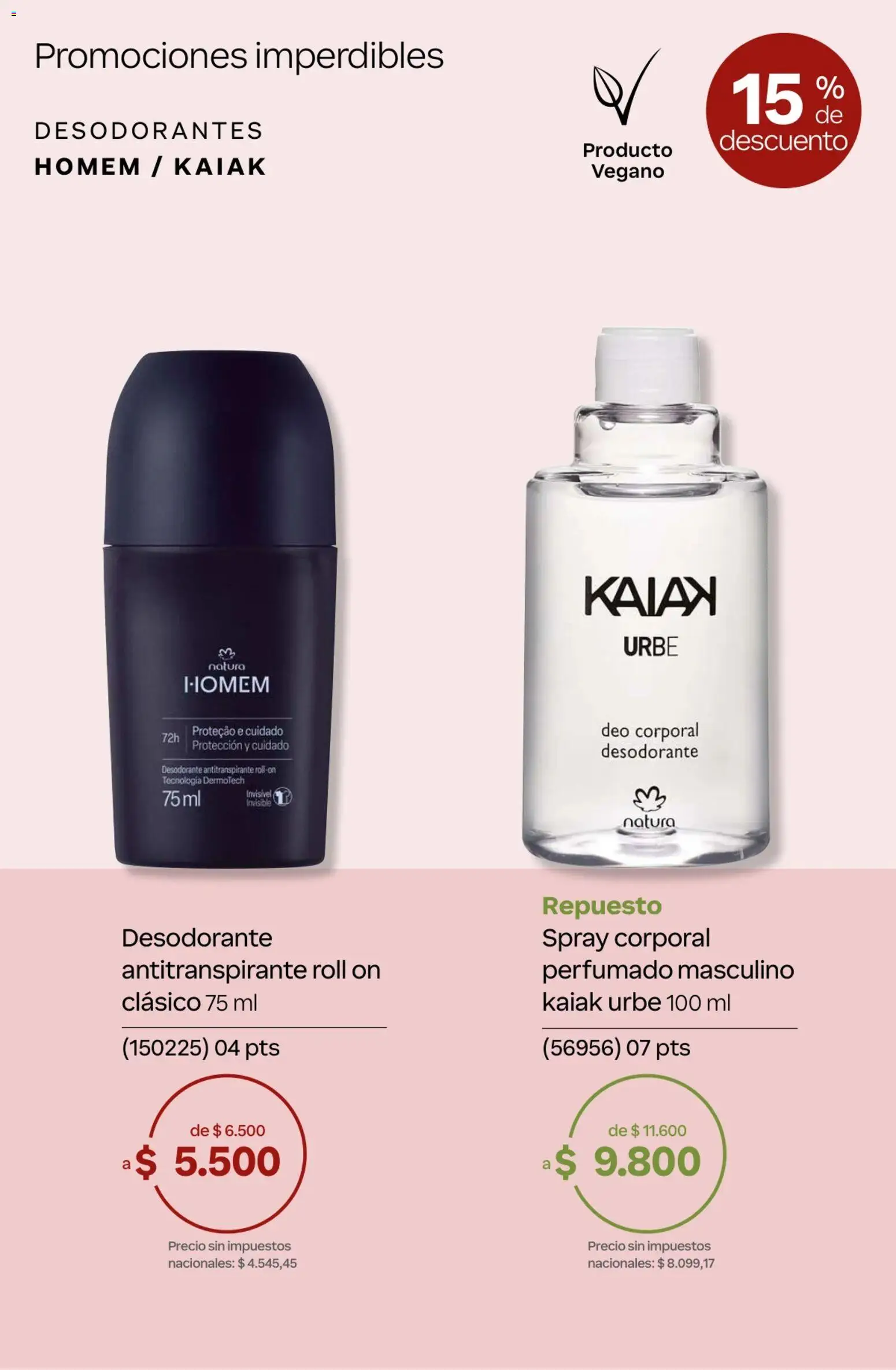 Catálogo Natura Ciclo 10 │ válido desde el 30/06/2026 | Página: 67 | Productos: Desodorante, Antitranspirante