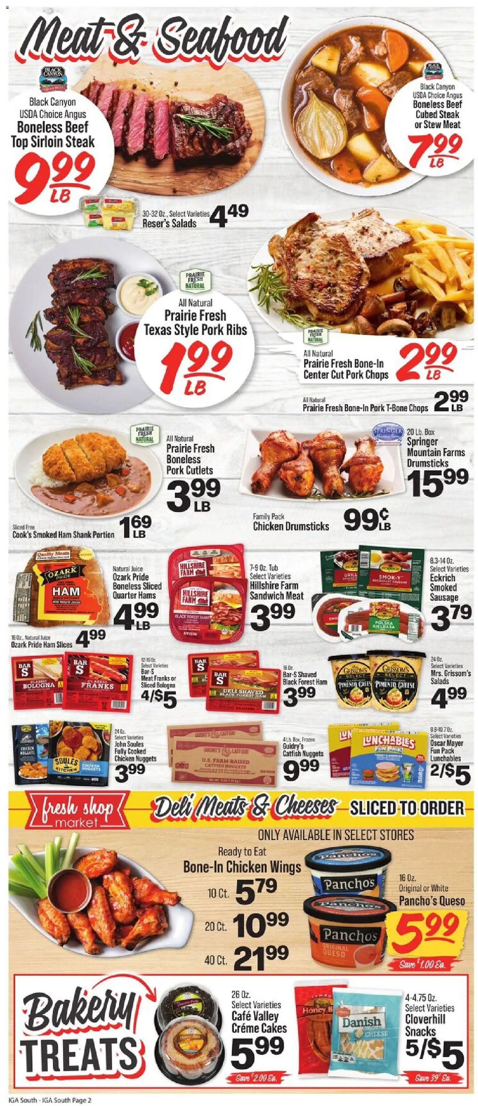 IGA Weekly Ad - valid from 08/19/2026 | Page: 4 | Products: Pork ribs, Ham, Juice, Steak