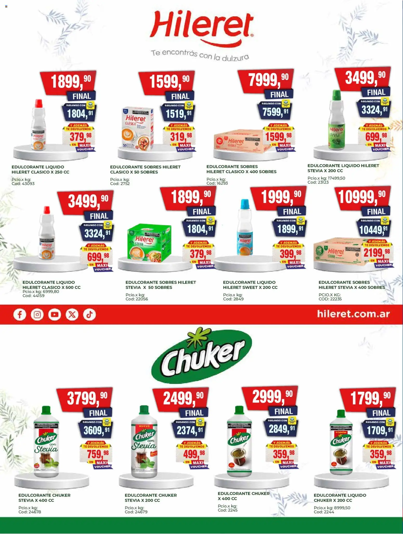 Maxiconsumo Ofertas │ válido desde el 07/09/2026 | Página: 12 | Productos: Edulcorante, Té
