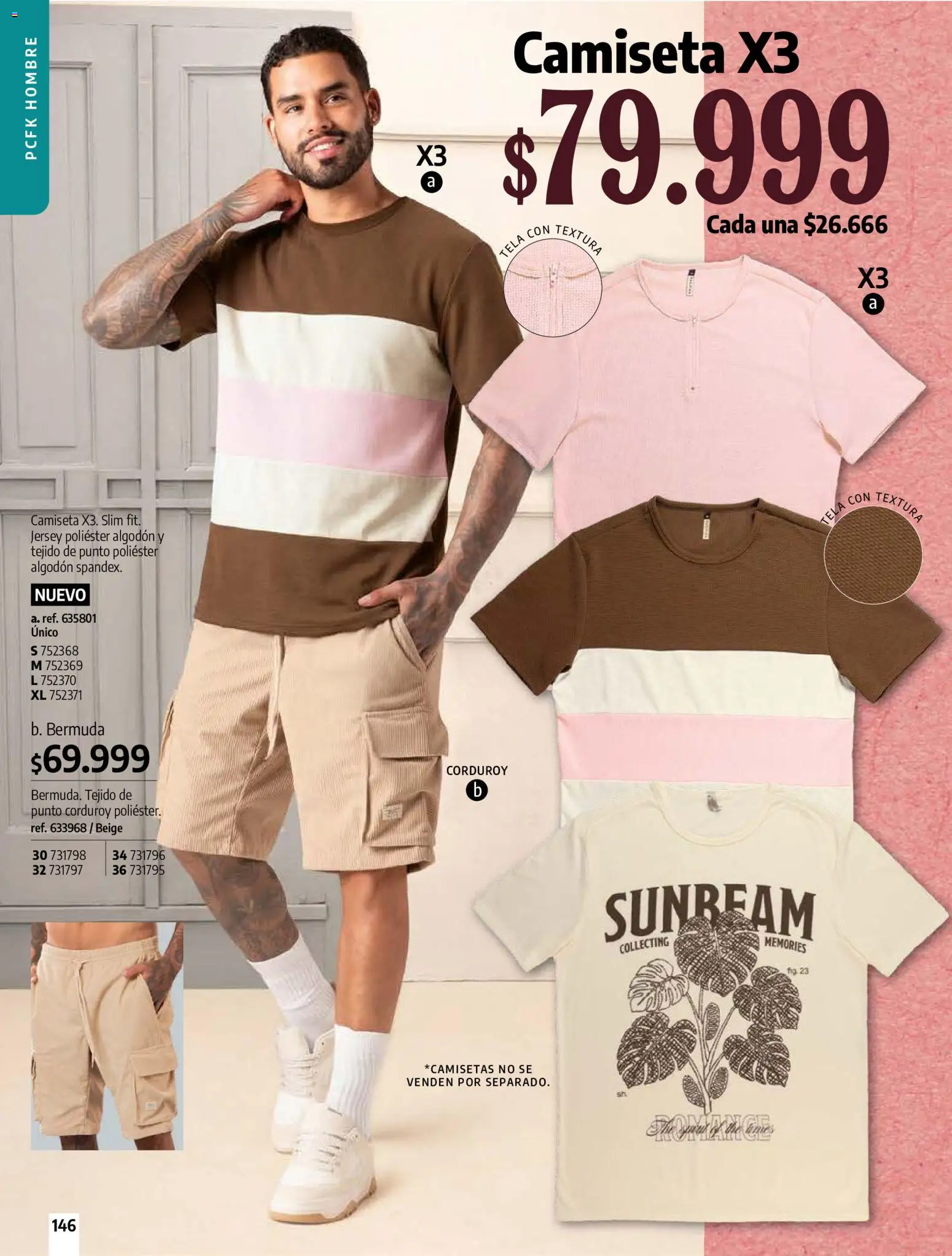 Pacifika revista - valida desde el 21/07/2026 | Página: 145 | Productos: Algodón, Bermuda, Camiseta