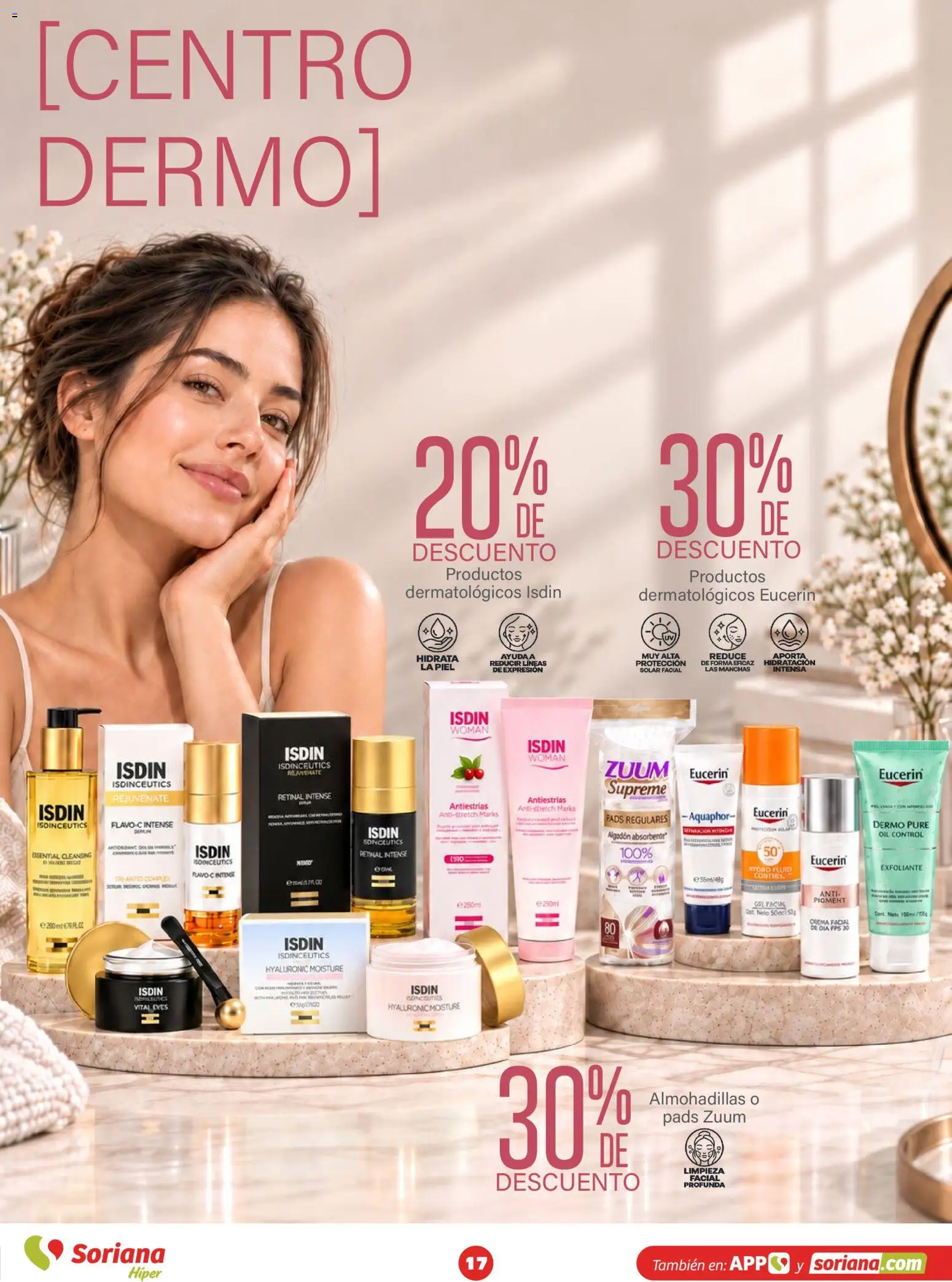 Nuevas ofertas de Soriana válidas en toda la República Mexicana desde el 30/09/2026. ¡Encuentra las mejores ofertas en Soriana Híper - Modo #Glowing! | Página: 17 | Productos: Crema, Exfoliante, Crema facial, Algodón