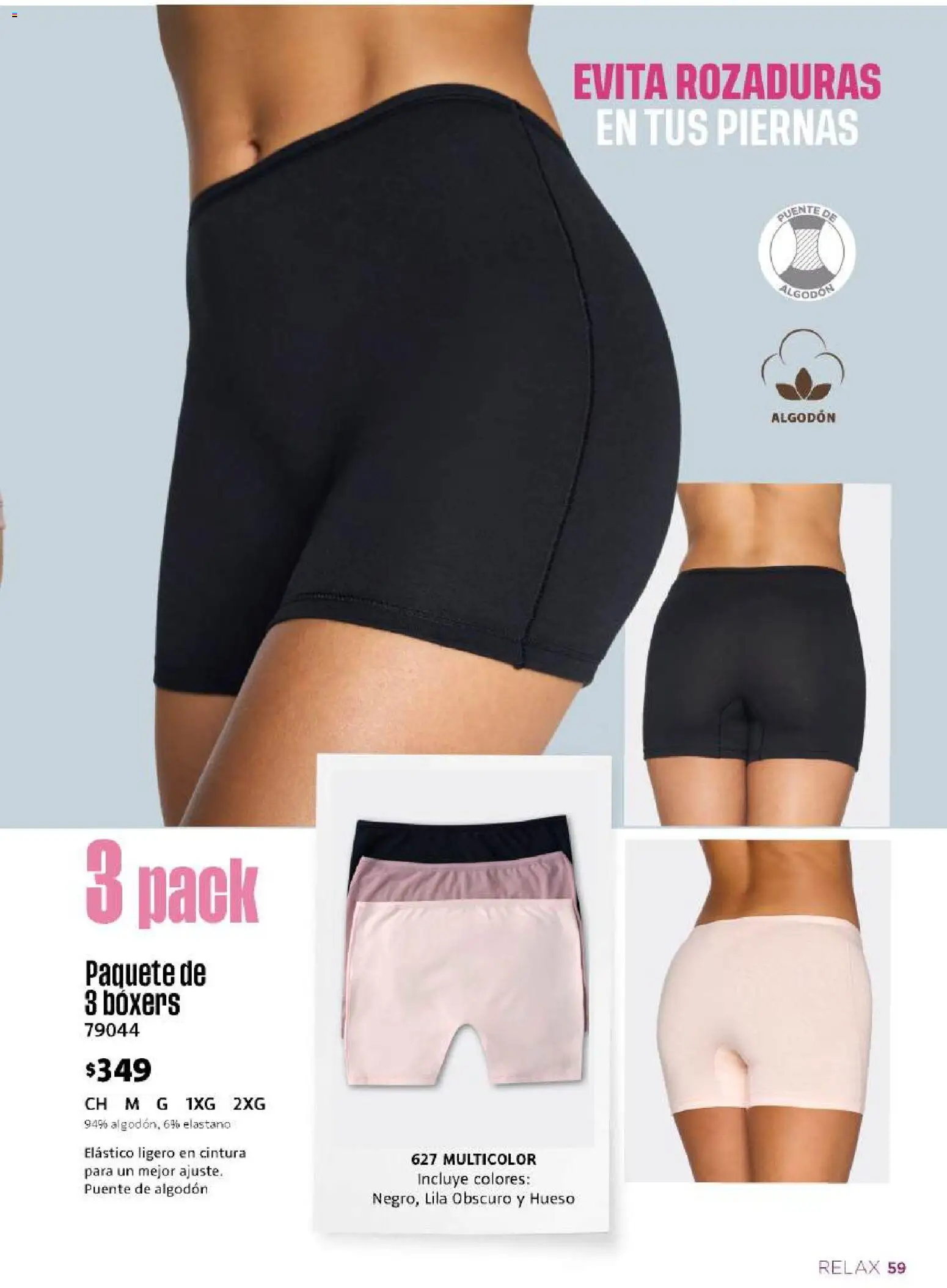 Nuevas ofertas de Ilusión válidas en toda la República Mexicana desde el 01/08/2026. ¡Encuentra las mejores ofertas en Ilusión catálogo Otoño! | Página: 61 | Productos: Boxers, Algodón