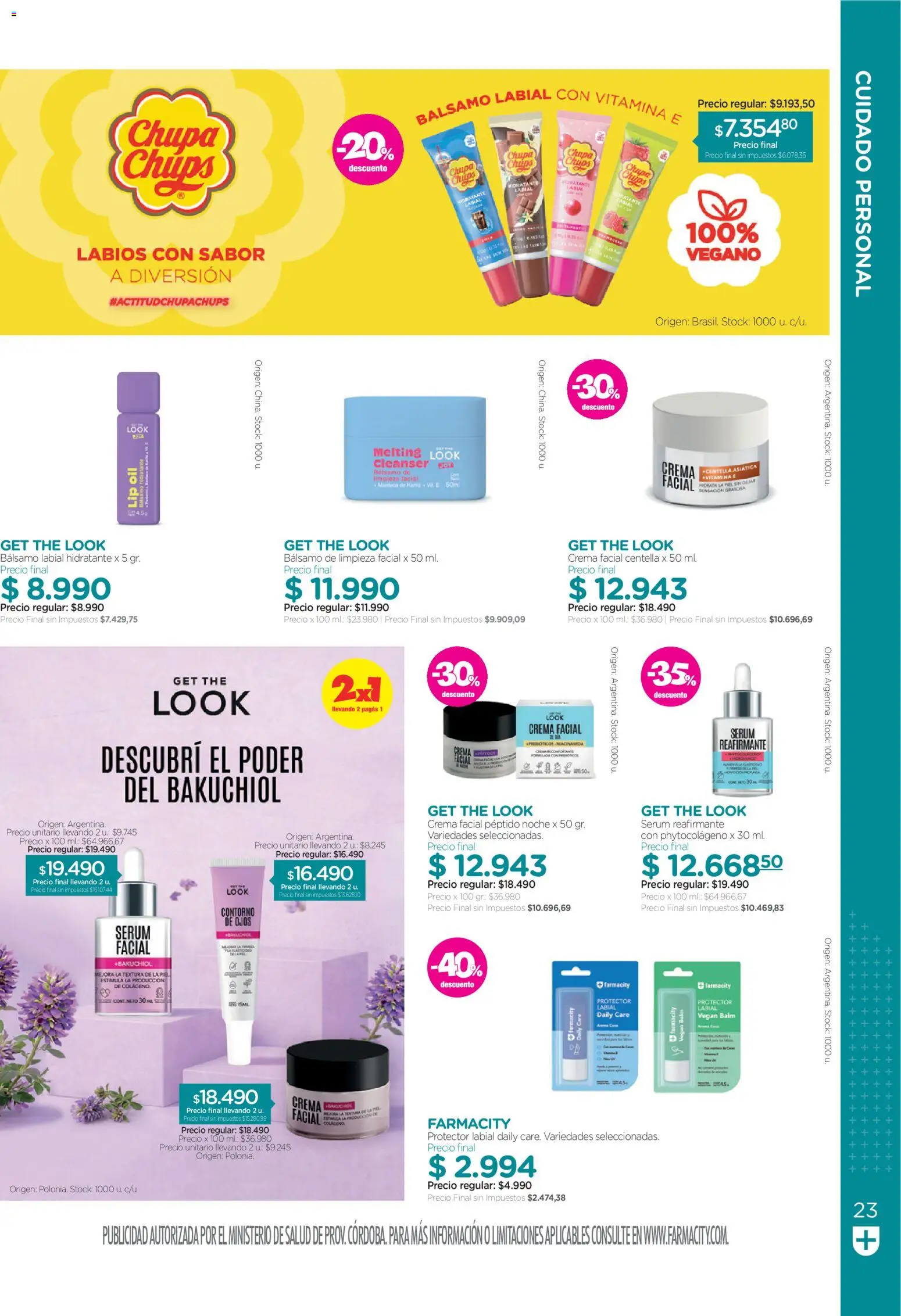 Farmacity catálogo │ válido desde el 01/09/2026 | Página: 23 | Productos: Serum, Bálsamo, Manteca, Crema