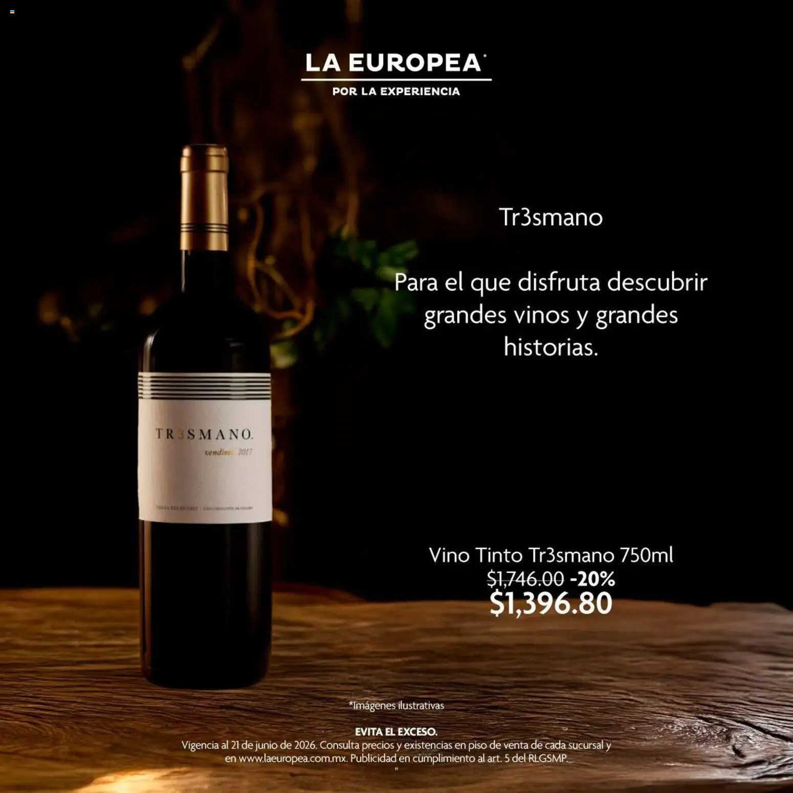 Nuevas ofertas de La Europea válidas en toda la República Mexicana desde el 17.06.2026. ¡Encuentra las mejores ofertas en La Europea catálogo Las mejores botellas para regalar a papá! | Página: 4