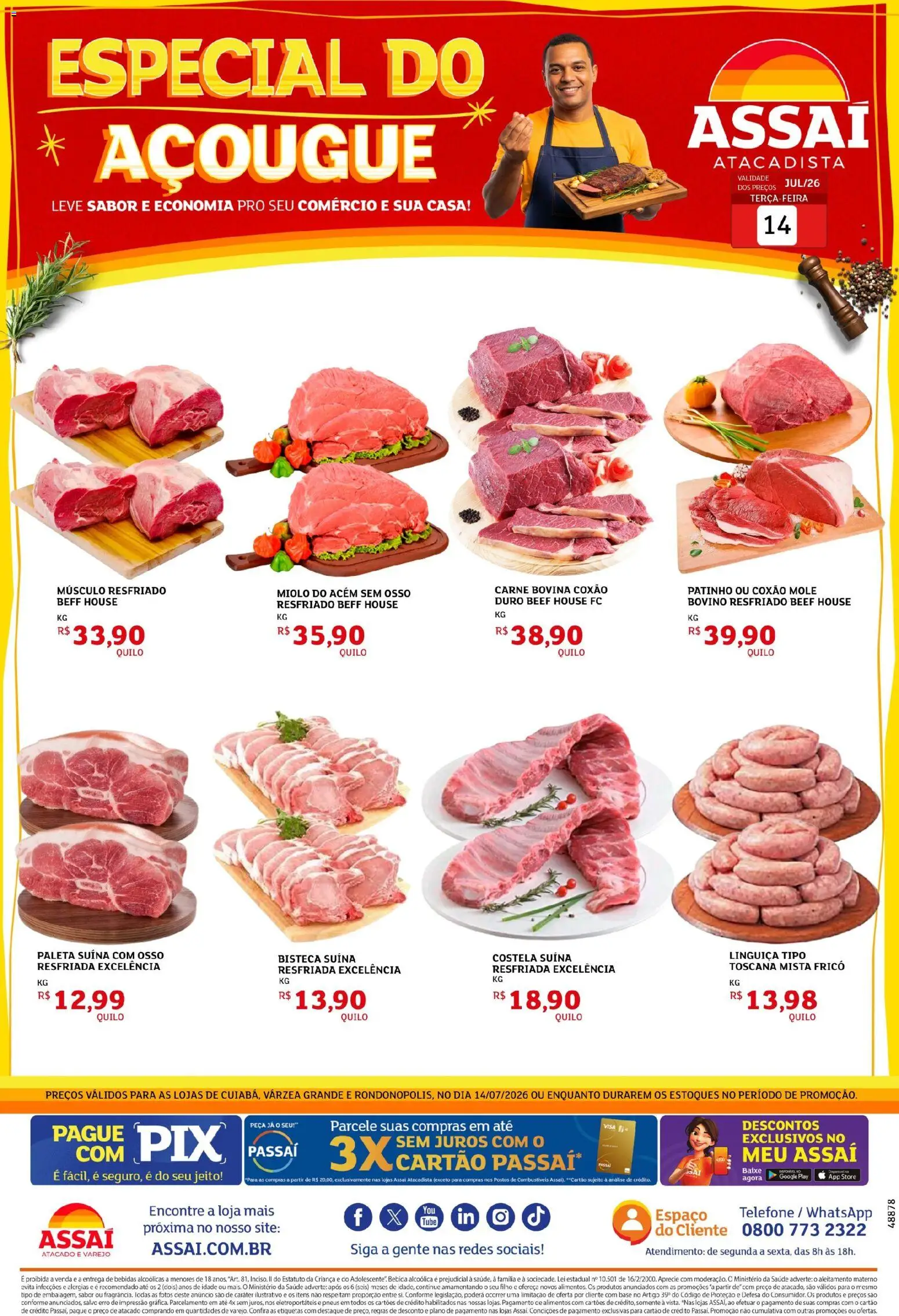Assaí Atacadista Folheto - válido de 14/07/2026 | Página: 1