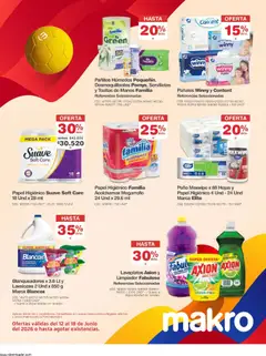 Makro catálogo -  Vista previa de la revista de la tienda Makro valido desde el 12.06.2026 | Página: 32 | Productos: Blanqueador, Toallas, Tobillera, Loción tonificante