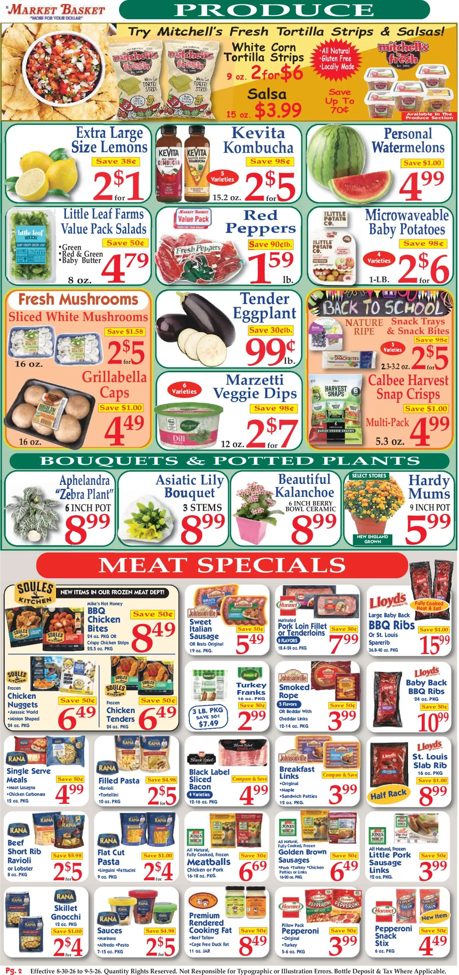 Market Basket Ad - valid from 08/30/2026 | Page: 2 | Products: Skillet, Butter, Pasta, Potatoes