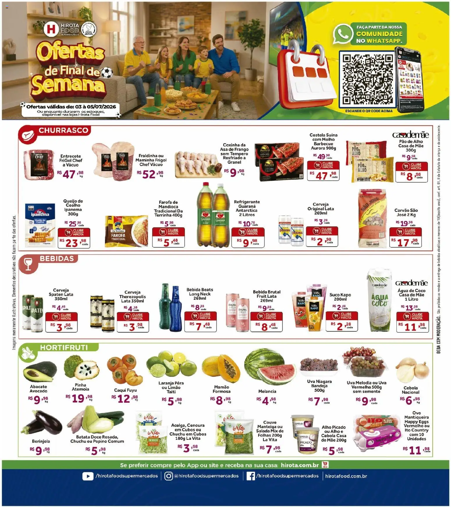 Hirota Food Folheto - válido de 03/07/2026 | Página: 1 | Produtos: Coco, Pao de alho, Faca, Batata
