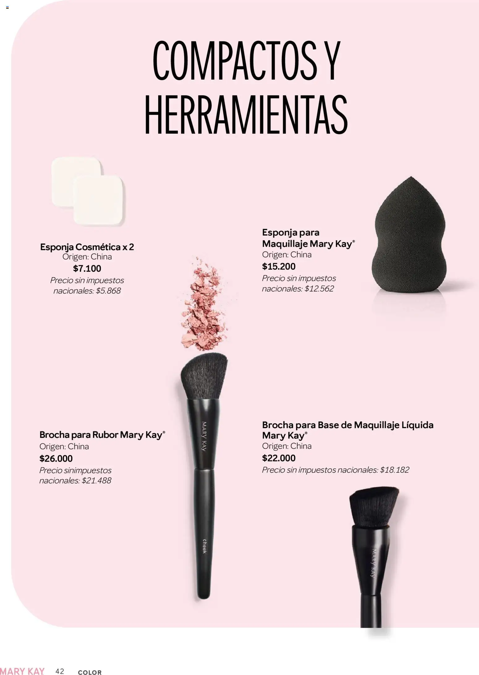 Mary Kay - Catálogo │ válido desde el 01/09/2026 | Página: 42 | Productos: Base de maquillaje, Maquillaje, Rubor, Esponja