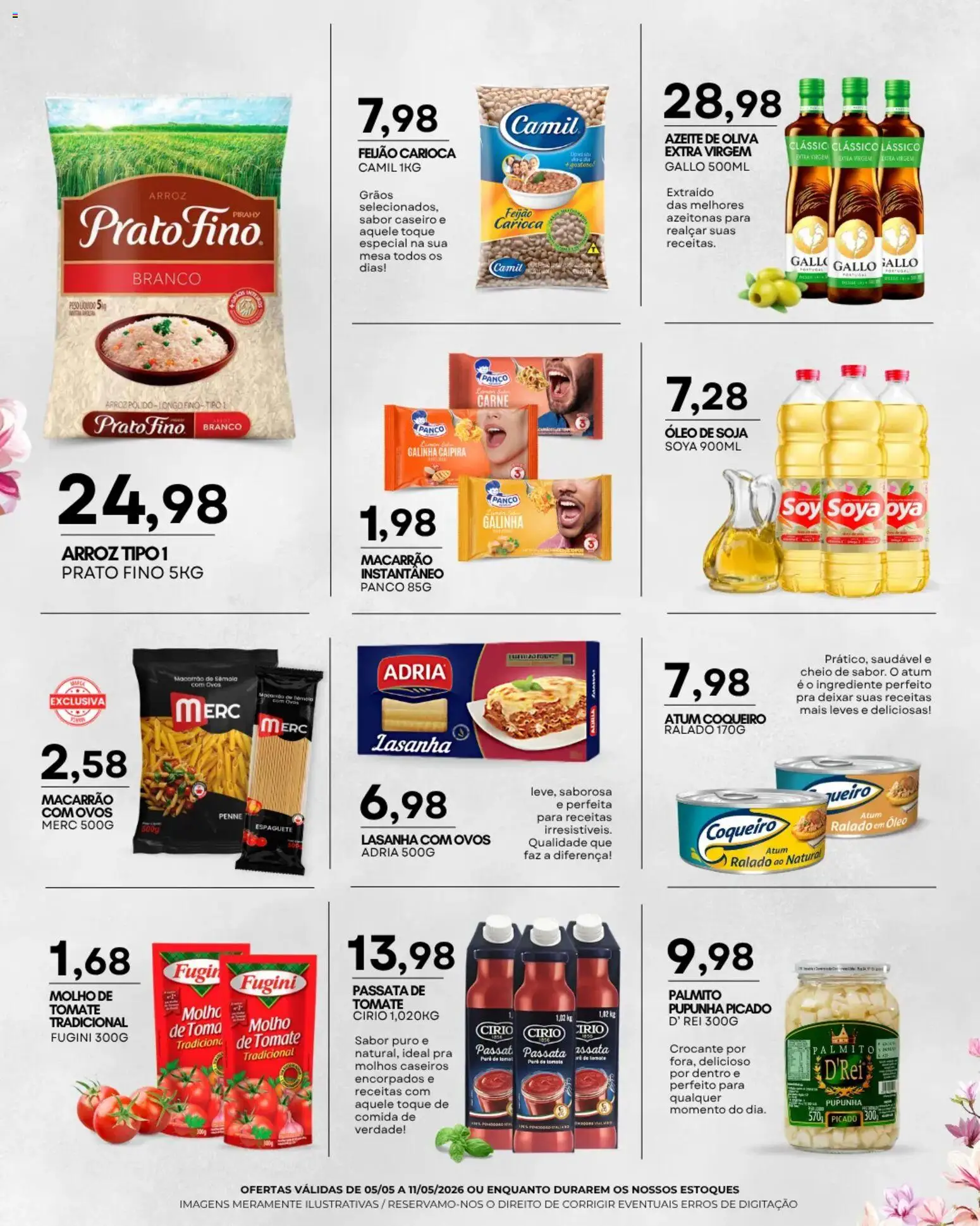 Mercadão Atacadista Folheto - válido de 05.05.2026 | Página: 4 | Produtos: Óleo, Arroz, Macarrão, Macarrão instantâneo