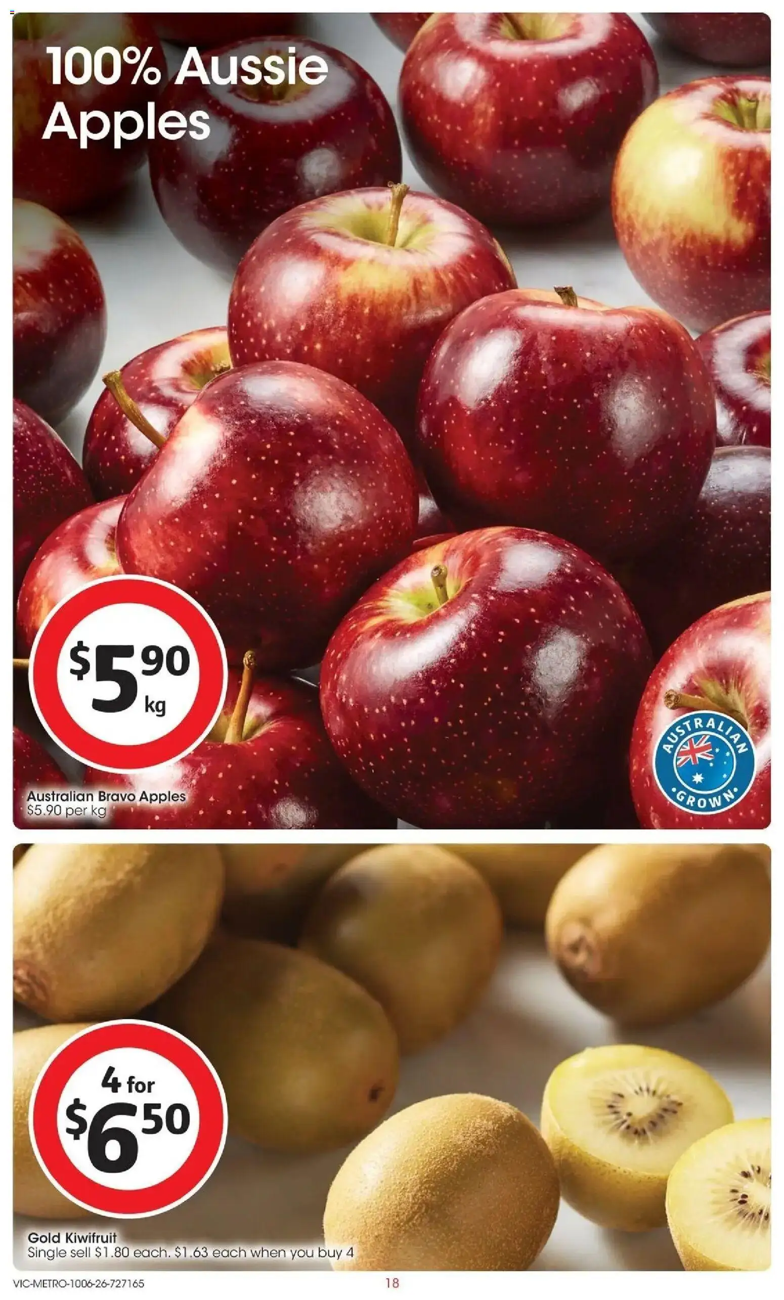 Coles catalogue - valid from 10.06.2026 | Page: 18 | Products: Apples, Kiwifruit