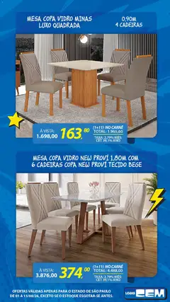 Lojas Cem - Ofertas atuais - Pré-Visualização do folheto da loja Lojas Cem, válido de 01/08/2026 | Página: 90 | Produtos: Mesa, Copa, Tecido, Carne
