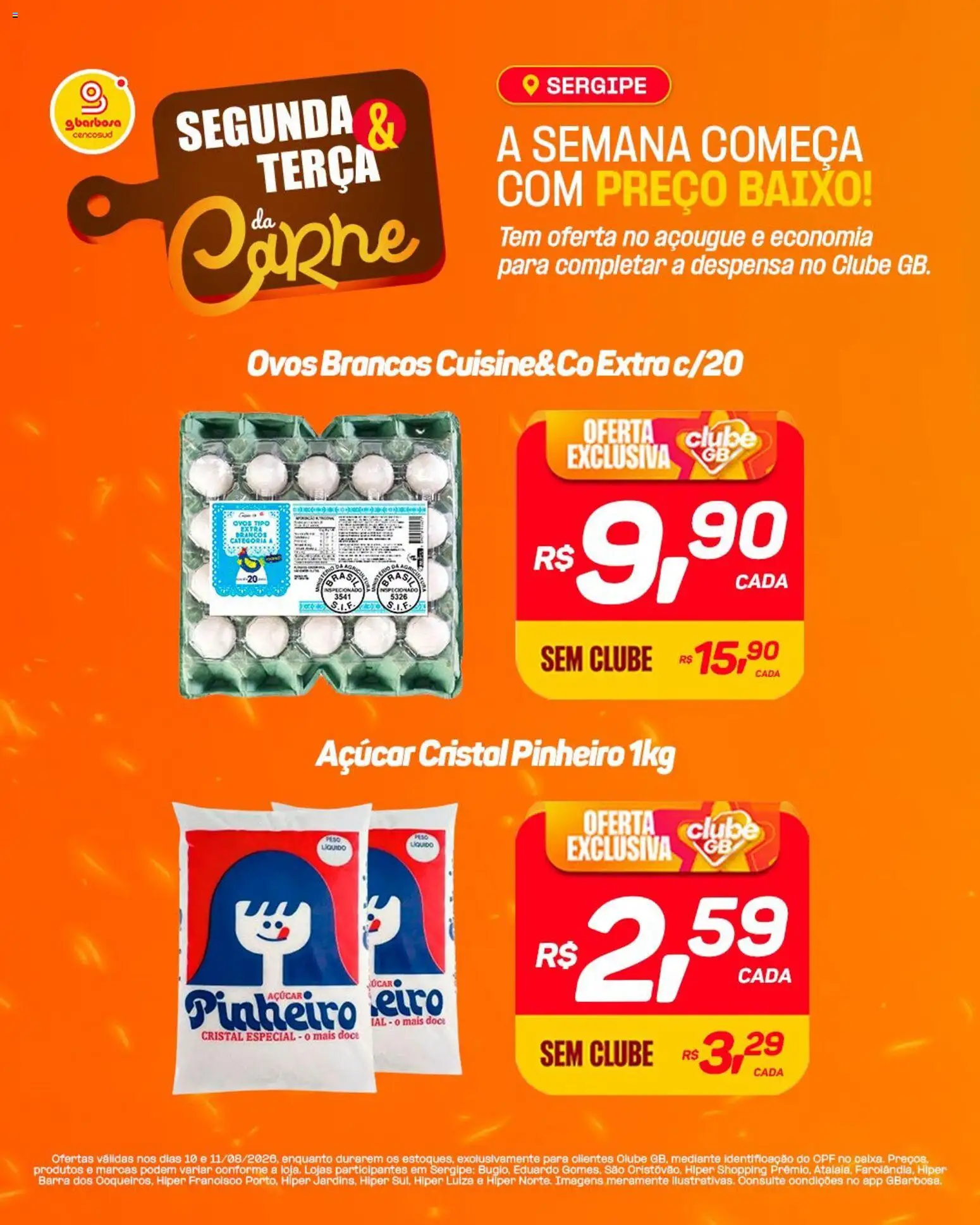 Gbarbosa Folheto - válido de 10/08/2026 | Página: 3 | Produtos: Ovos, Açúcar, Doce, Açúcar cristal