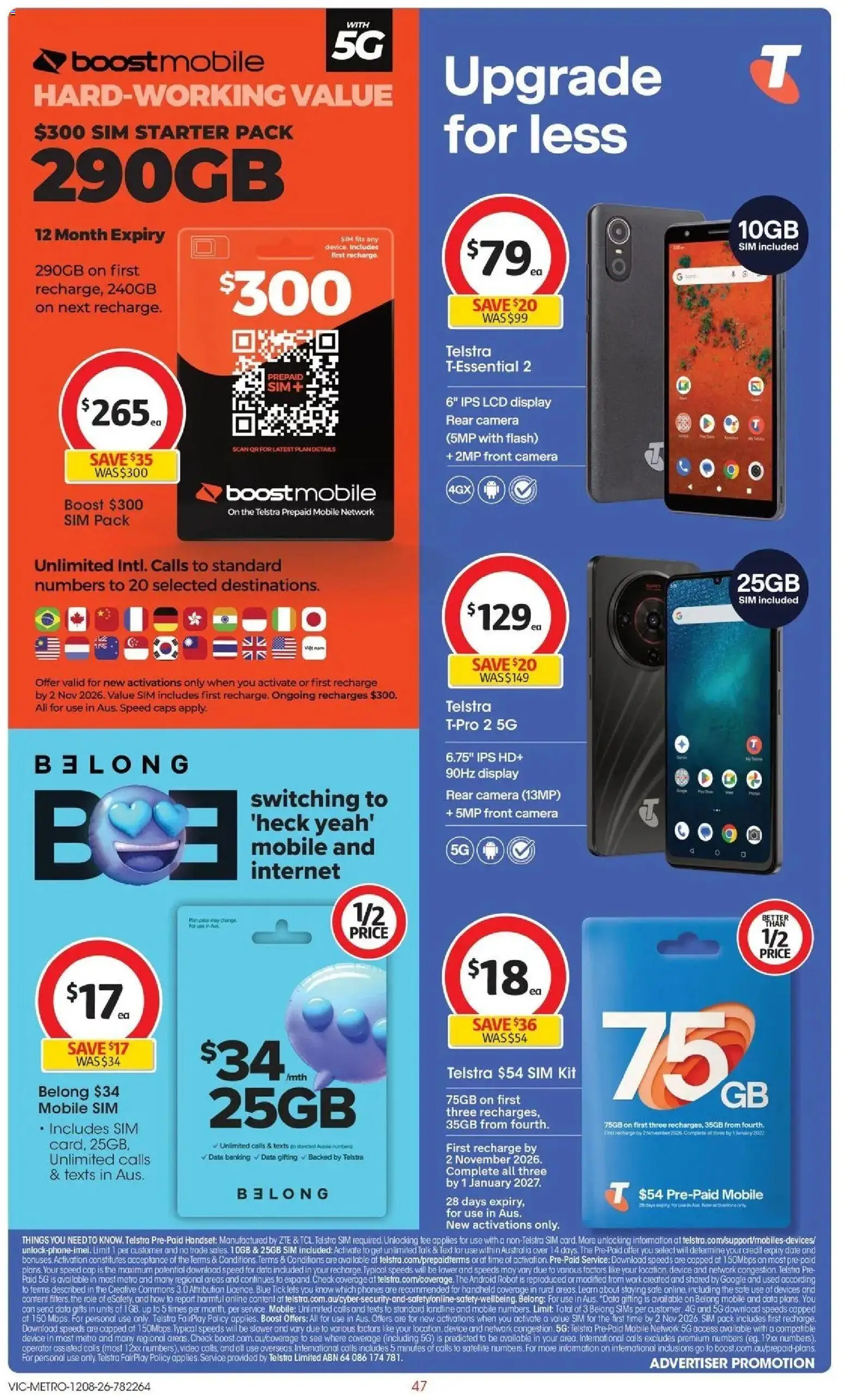 Coles catalogue - valid from 12/08/2026 | Page: 47 | Products: Smartphone, Device, Safe, Video