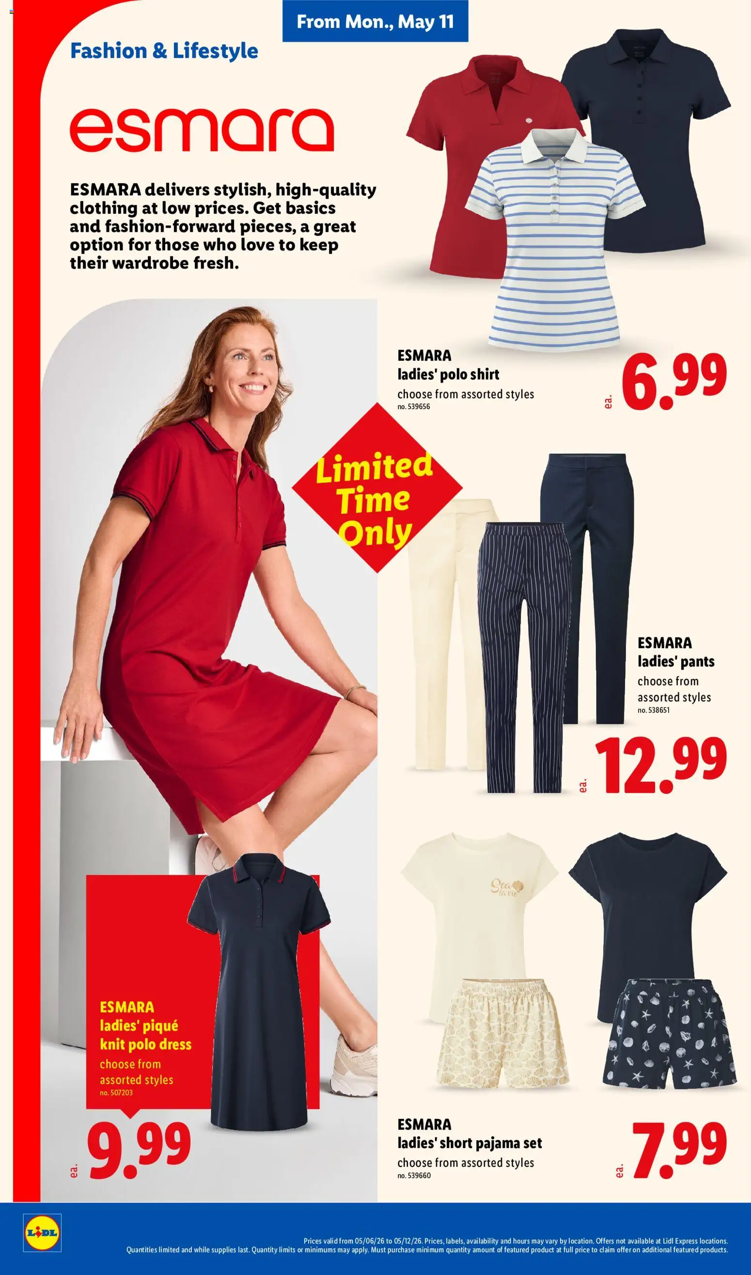 Lidl Weekly Ad - valid from 06.05.2026 | Page: 38 | Products: Wardrobe, Shirt, Pants, Dress
