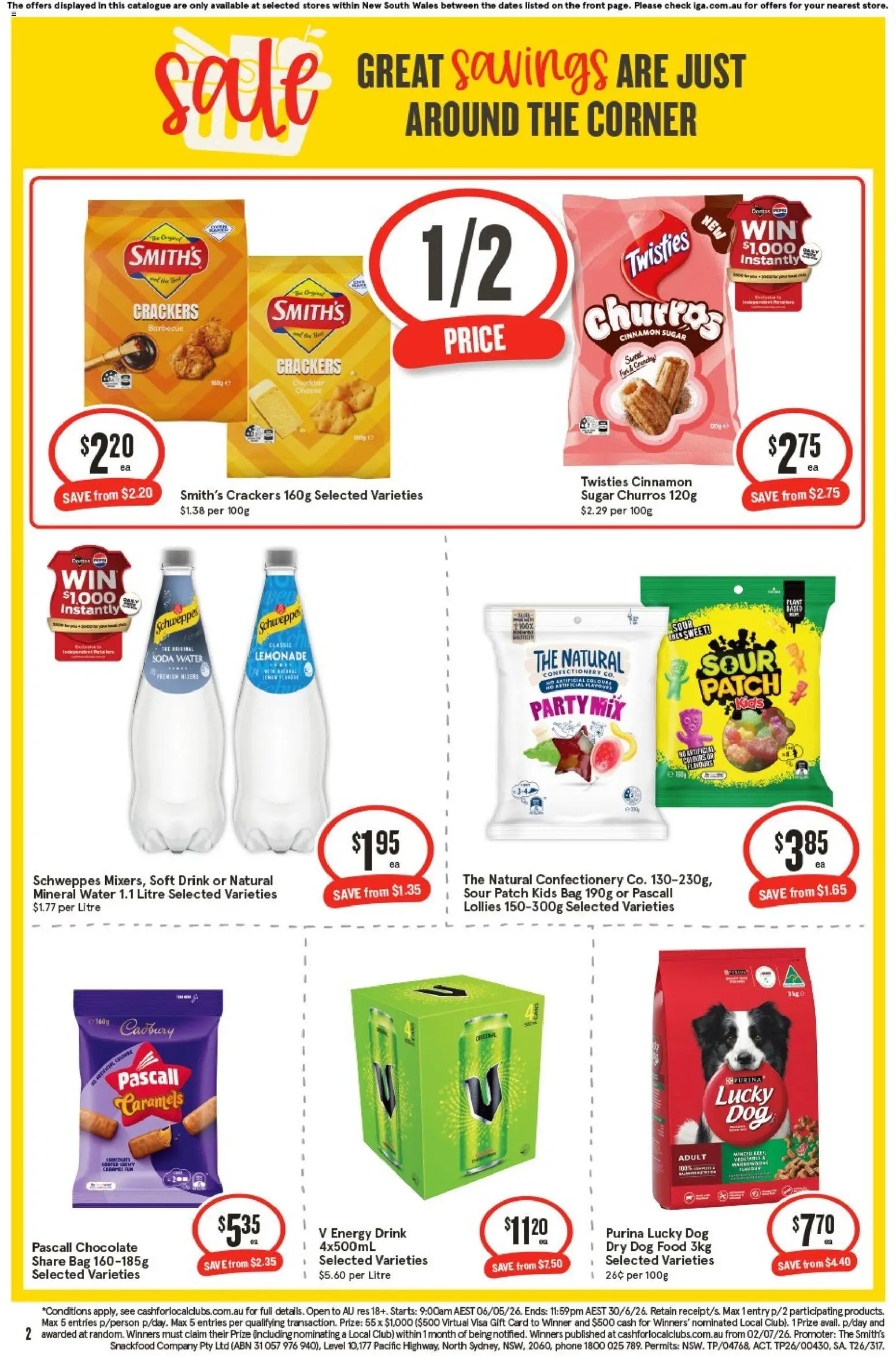 IGA catalogue - valid from 20.05.2026 | Page: 3 | Products: Crackers, Chocolate, Dog food, Water