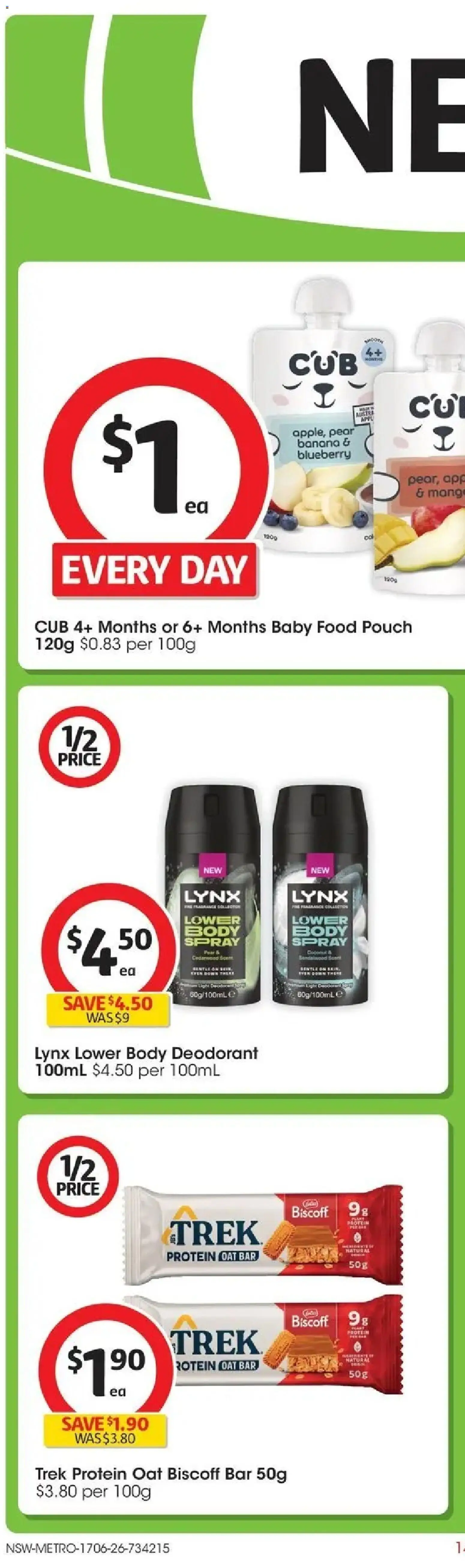 Coles catalogue - valid from 17.06.2026 | Page: 26 | Products: Light, Deodorant, Baby food, Pear