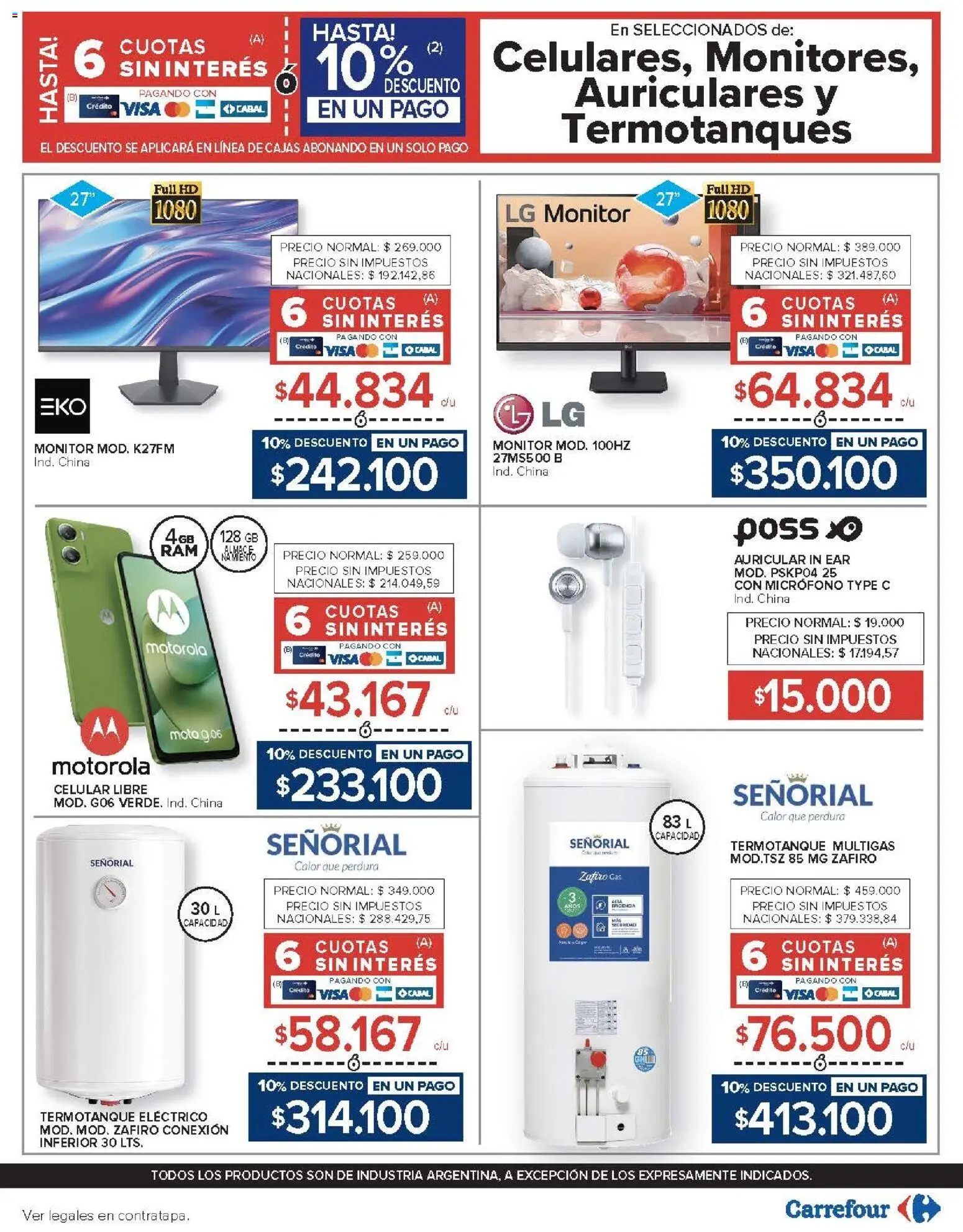 Carrefour - Carrefour Hiper │ válido desde el 17.06.2026 | Página: 31 | Productos: Monitor, Auriculares, Micrófono, Termotanque