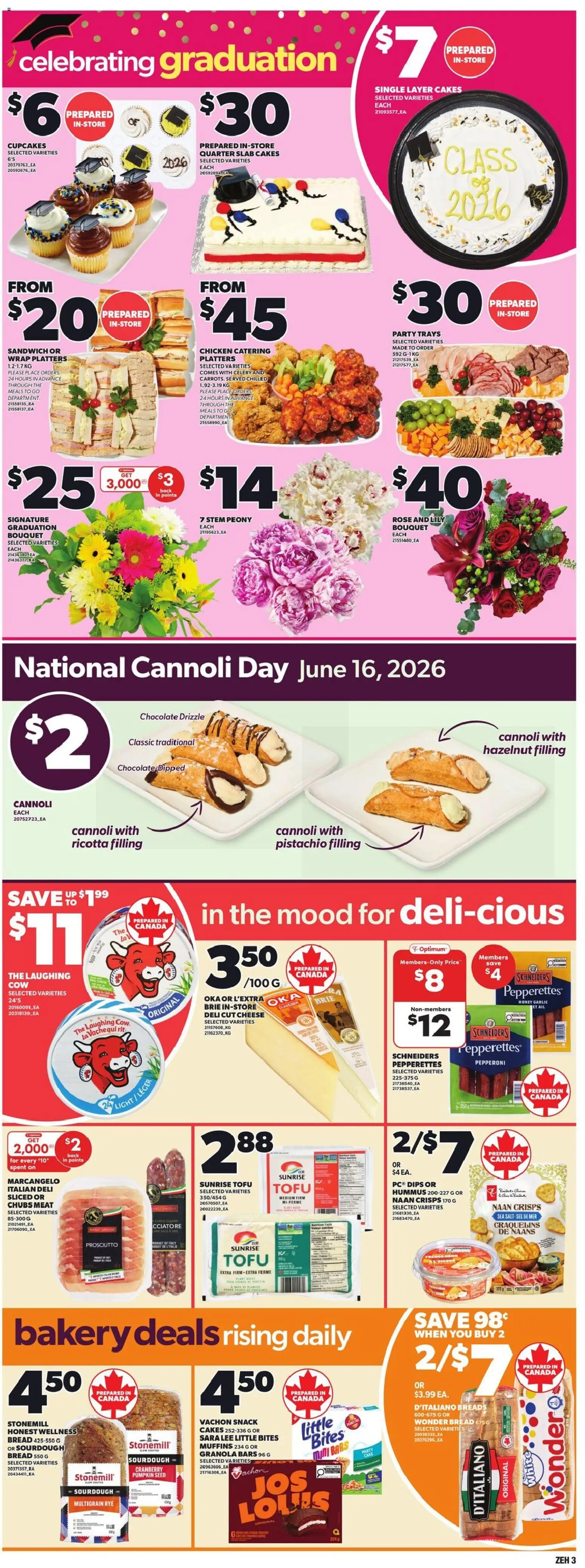 Zehrs flyer valid from 11.06.2026 | Page: 7 | Products: Bakery, Cheese, Bread, Pumpkin