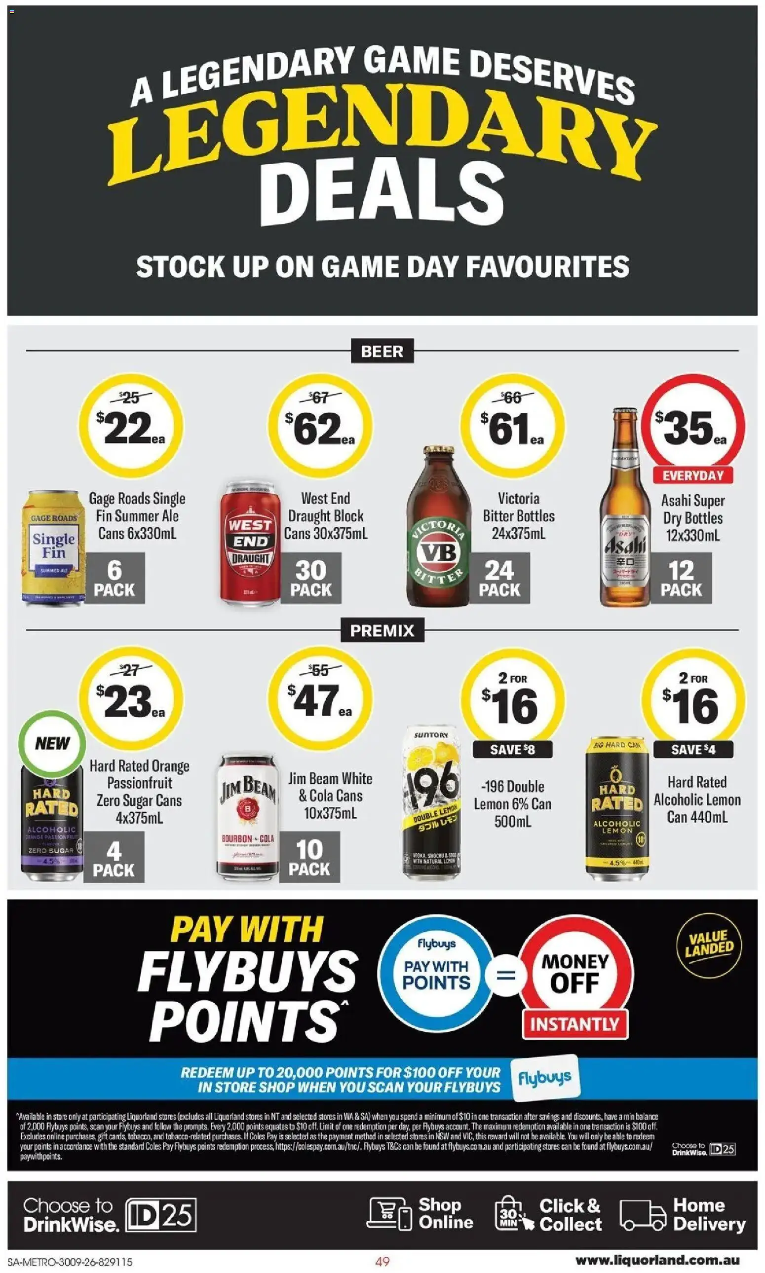 Coles catalogue - valid from 30/09/2026 | Page: 49 | Products: Jim Beam, Beer, Lemon, Game
