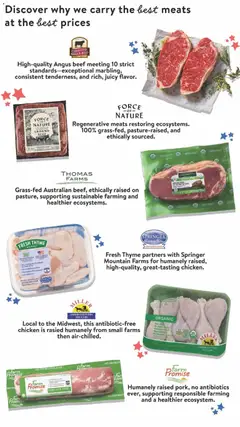 Preview of Fresh Thyme weekly ads valid from 07/01/2026 | Page: 4 | Products: Pork, Beef, Poultry