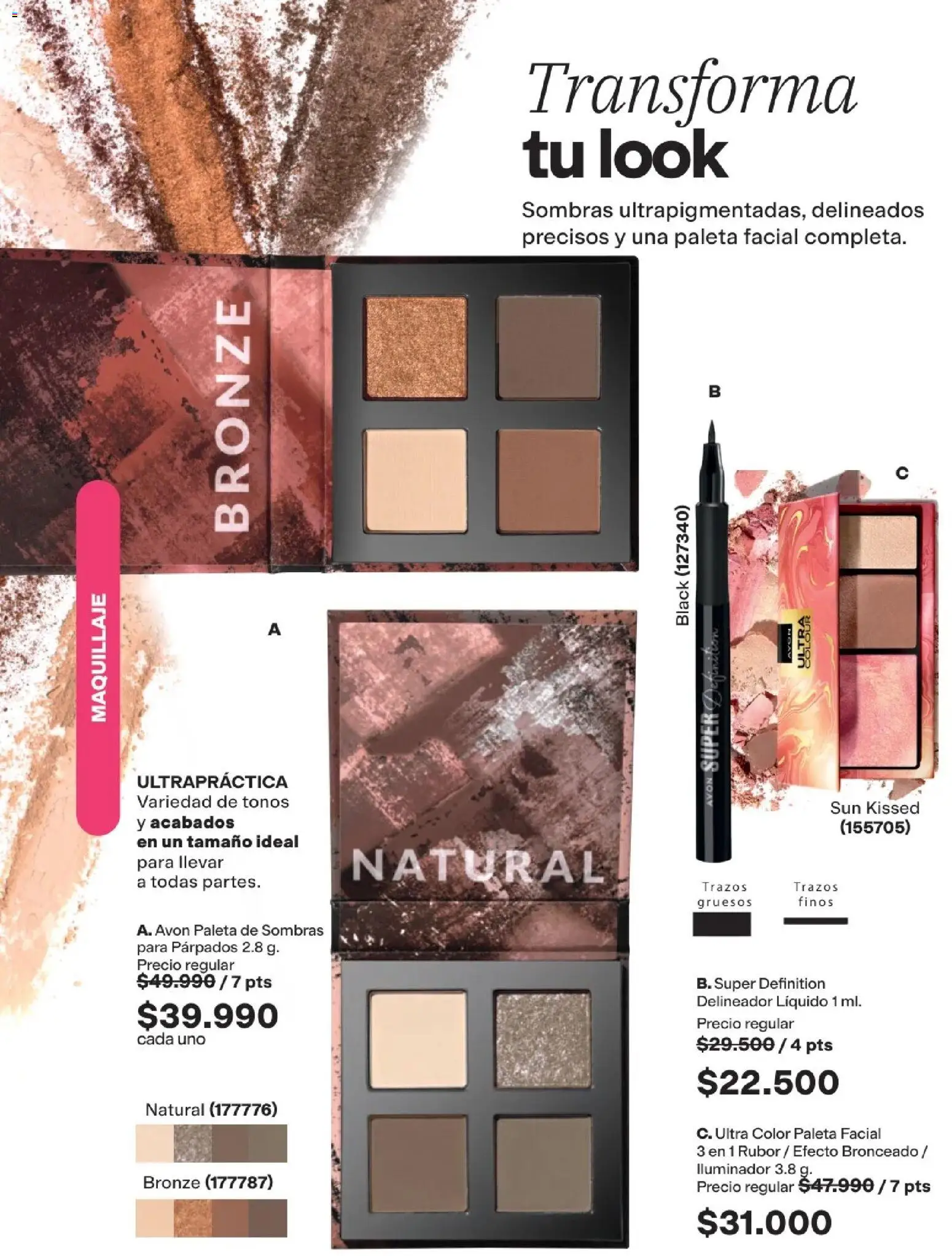 Avon revista - valida desde el 01.09.2026 | Página: 51 | Productos: Iluminador, Rubor, Maquillaje, Delineador