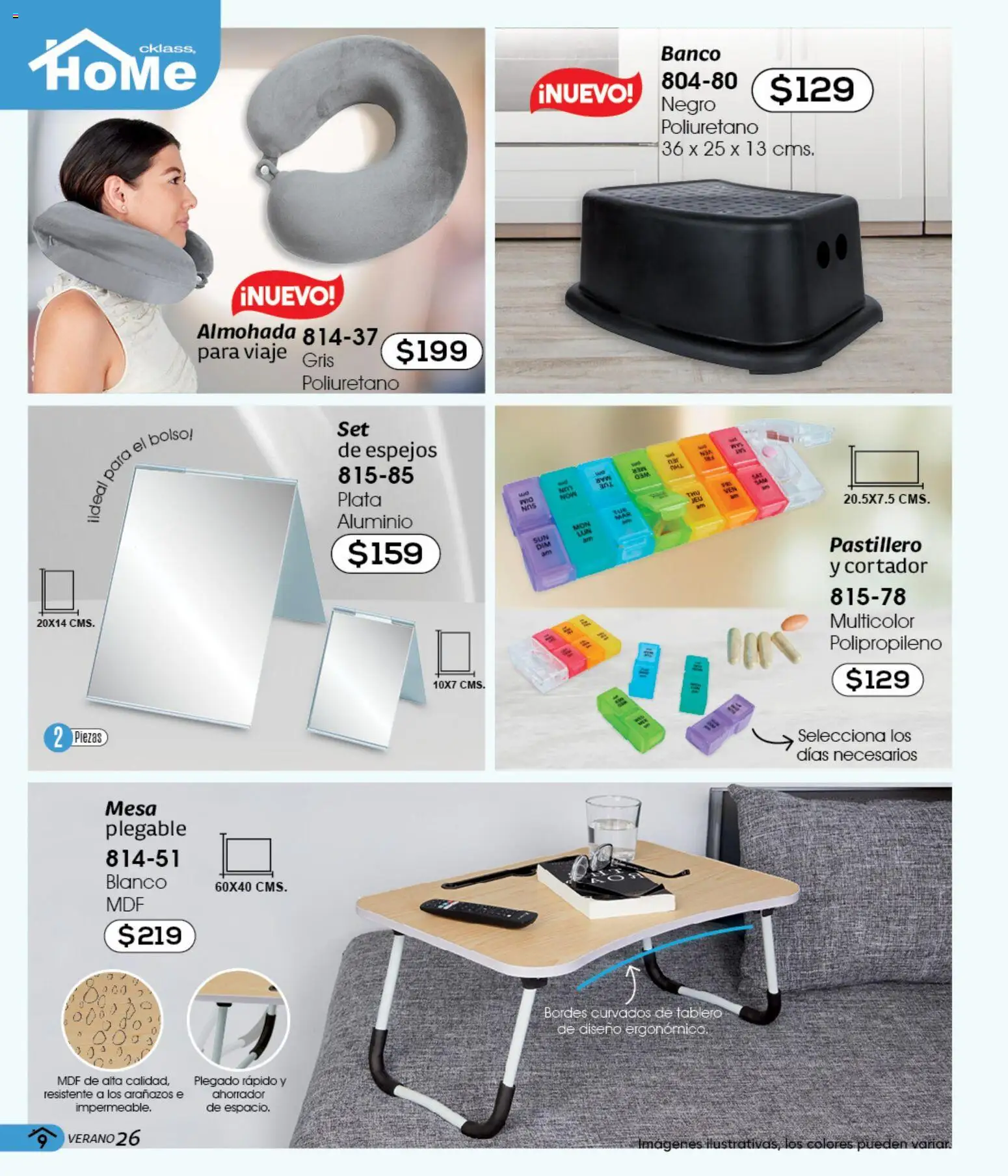 Nuevas ofertas de Cklass válidas en toda la República Mexicana desde el 05.03.2026. ¡Encuentra las mejores ofertas en Cklass catálogo Verano Joyería! | Página: 59 | Productos: Cortador, Almohada, Mesa, Pastillero