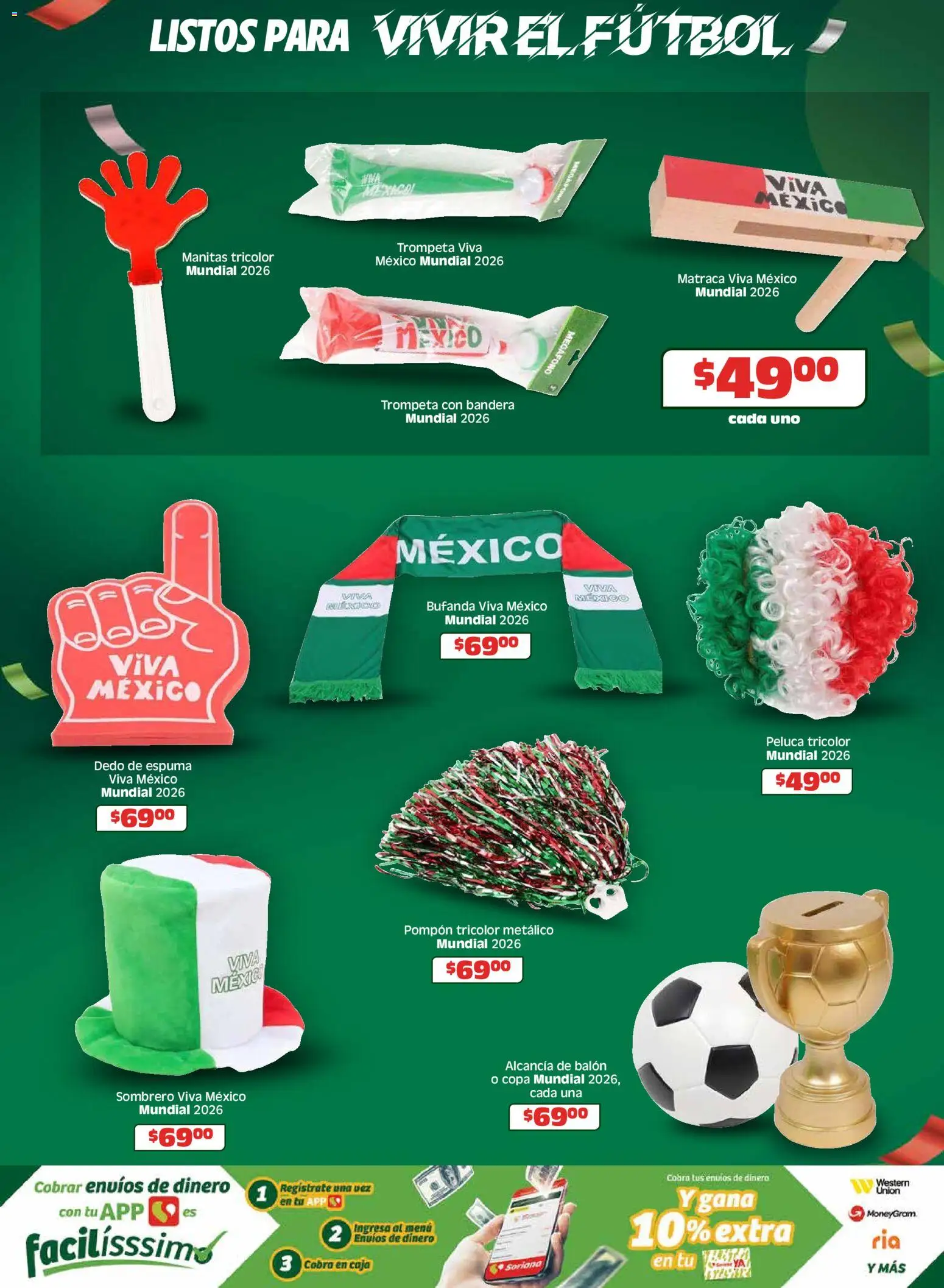 Nuevas ofertas de Soriana válidas en toda la República Mexicana desde el 14.05.2026. ¡Encuentra las mejores ofertas en Soriana En México apoyamos con todo Mercado Nacional! | Página: 9 | Productos: Bufanda, Sombrero, Espuma, Caja