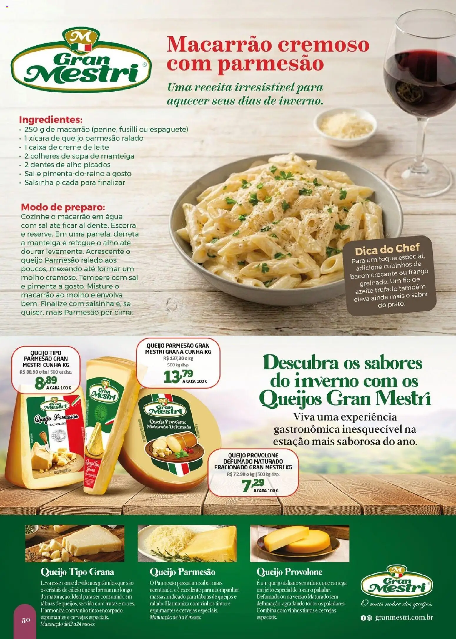 Cooper Folheto - válido de 27.05.2026 | Página: 50 | Produtos: Leite, Vinho, Parmesão, Frango