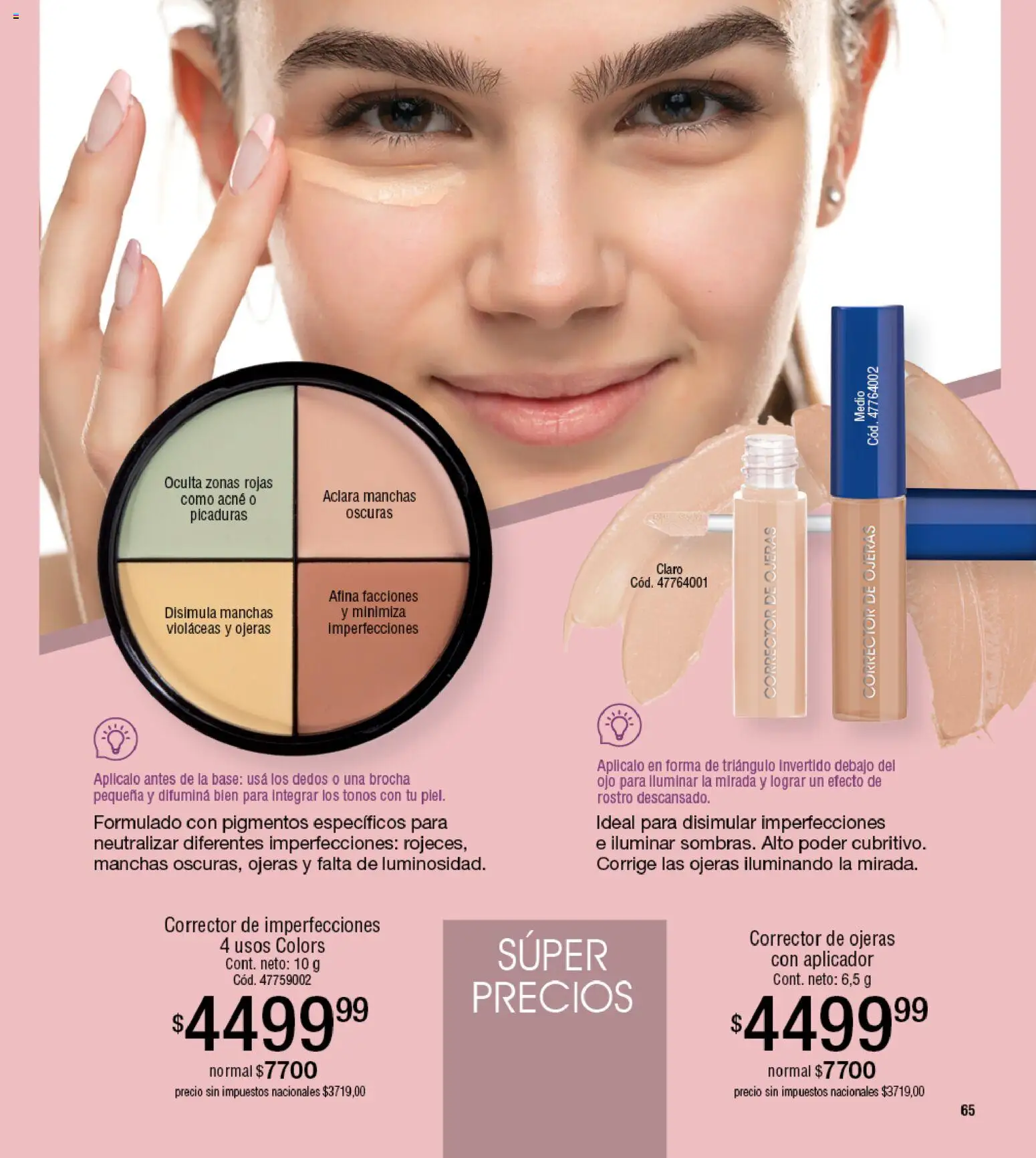 Millanel - Catálogo │ válido desde el 30/03/2026 | Página: 65 | Productos: Corrector de ojeras