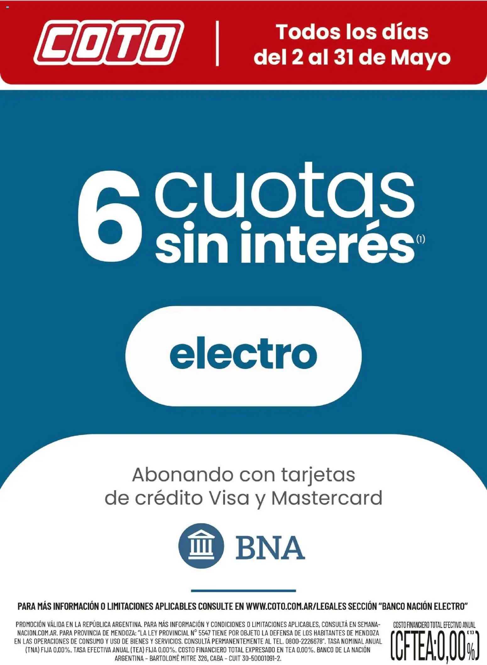 Coto - BNACSI Electro Mayo │ válido desde el 02.05.2026 | Página: 1 | Productos: Banco