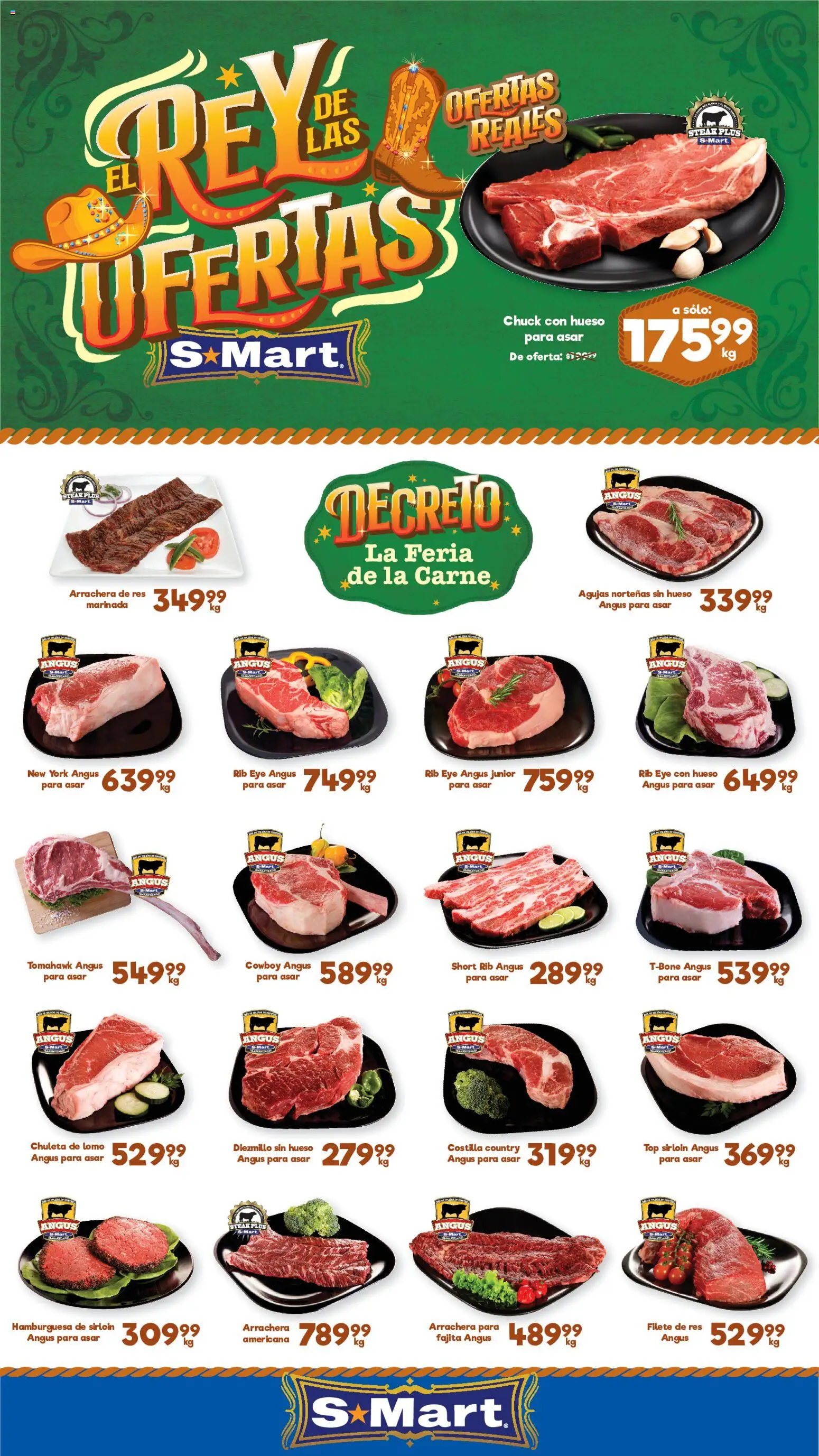 Nuevas ofertas de S-Mart válidas en toda la República Mexicana desde el 12.06.2026. ¡Encuentra las mejores ofertas en S-Mart folleto Ofertas de feria Chihuahua! | Página: 3 | Productos: Res, Top, Short