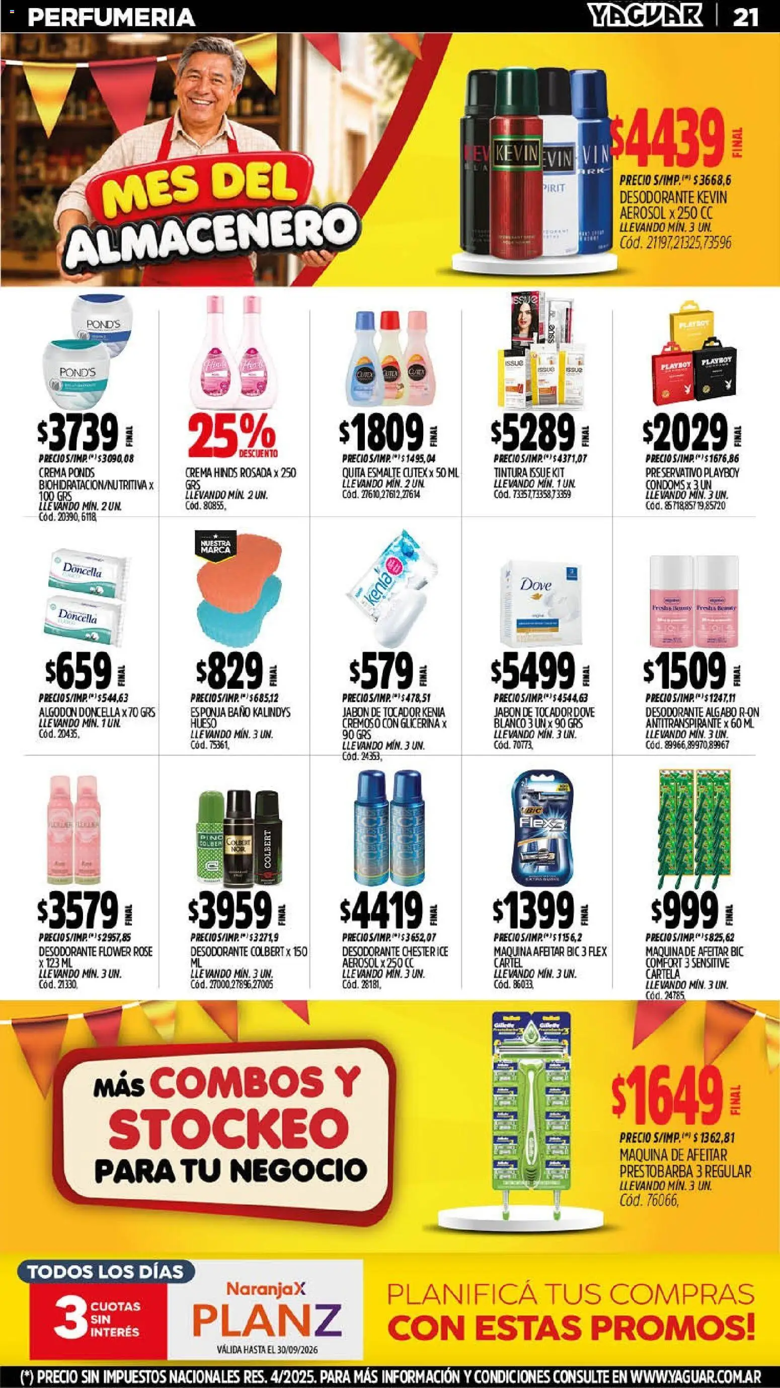 Yaguar - Oferta Semanal Córdoba │ válido desde el 14/09/2026 | Página: 21 | Productos: Ron blanco, Tintura, Jabón, Desodorante