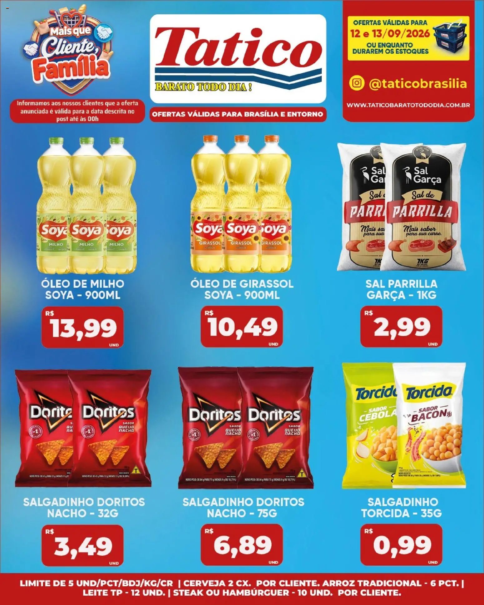Tatico Folheto - válido de 12/09/2026 | Página: 16 | Produtos: Cerveja, Arroz, Bacon, Óleo de girassol