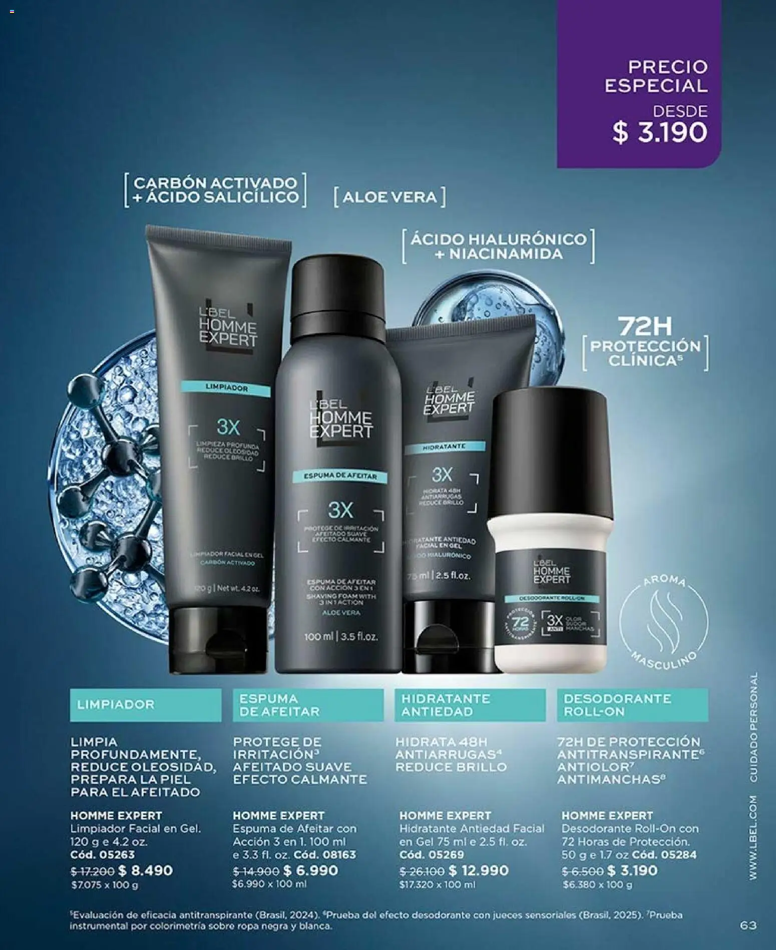 Catálogo L'Bel Campaña 12 │ válido desde el 07.07.2026 | Página: 63 | Productos: Espuma, Limpiador, Limpiador facial, Espuma de afeitar