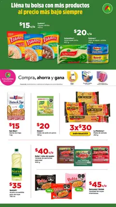 Vista previa de Bodega Aurrerá folleto Lléna tu bolsa con más productos, nuevo folleto de la tienda, válido en México a partir del 03/06/2026 | Página: 4 | Productos: Tocino, Salchicha, Pasta, Polvo