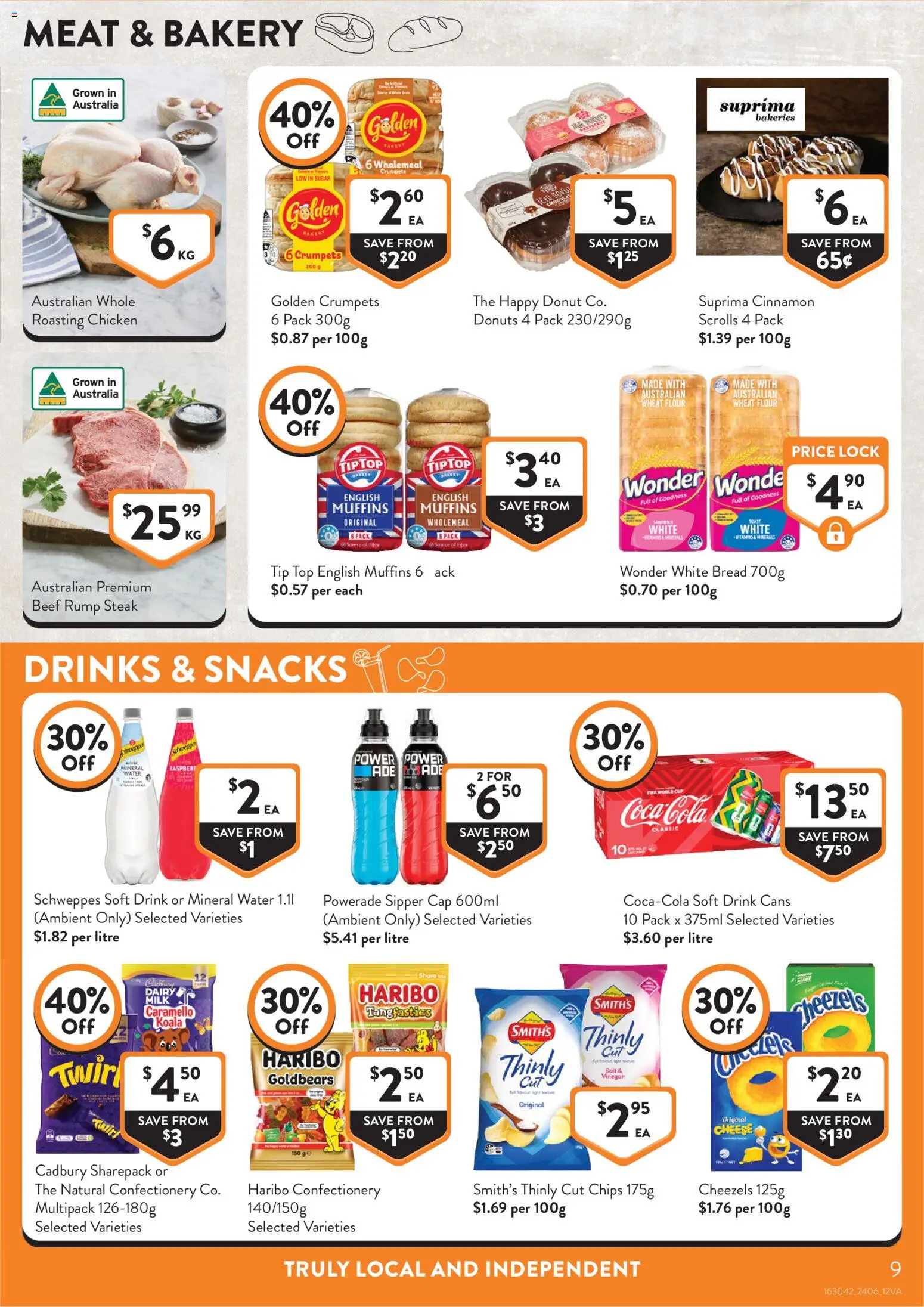 Foodworks catalogue - valid from 24/06/2026 | Page: 9 | Products: Dairy, Donuts, Water, Vinegar