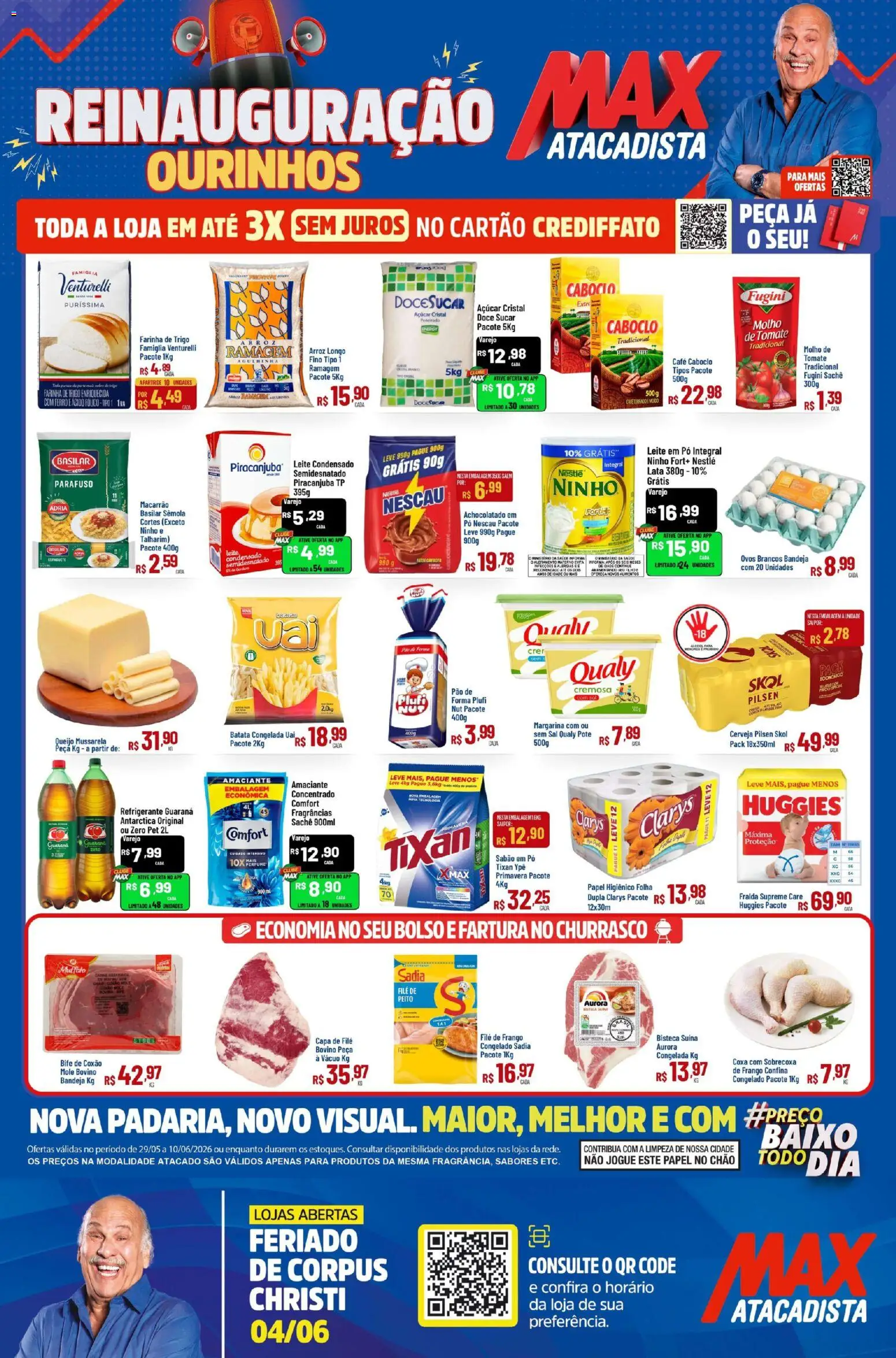 Max Atacadista Folheto - válido de 26.05.2026 | Página: 1 | Produtos: Espaguete, Perfume, Café, Cerveja