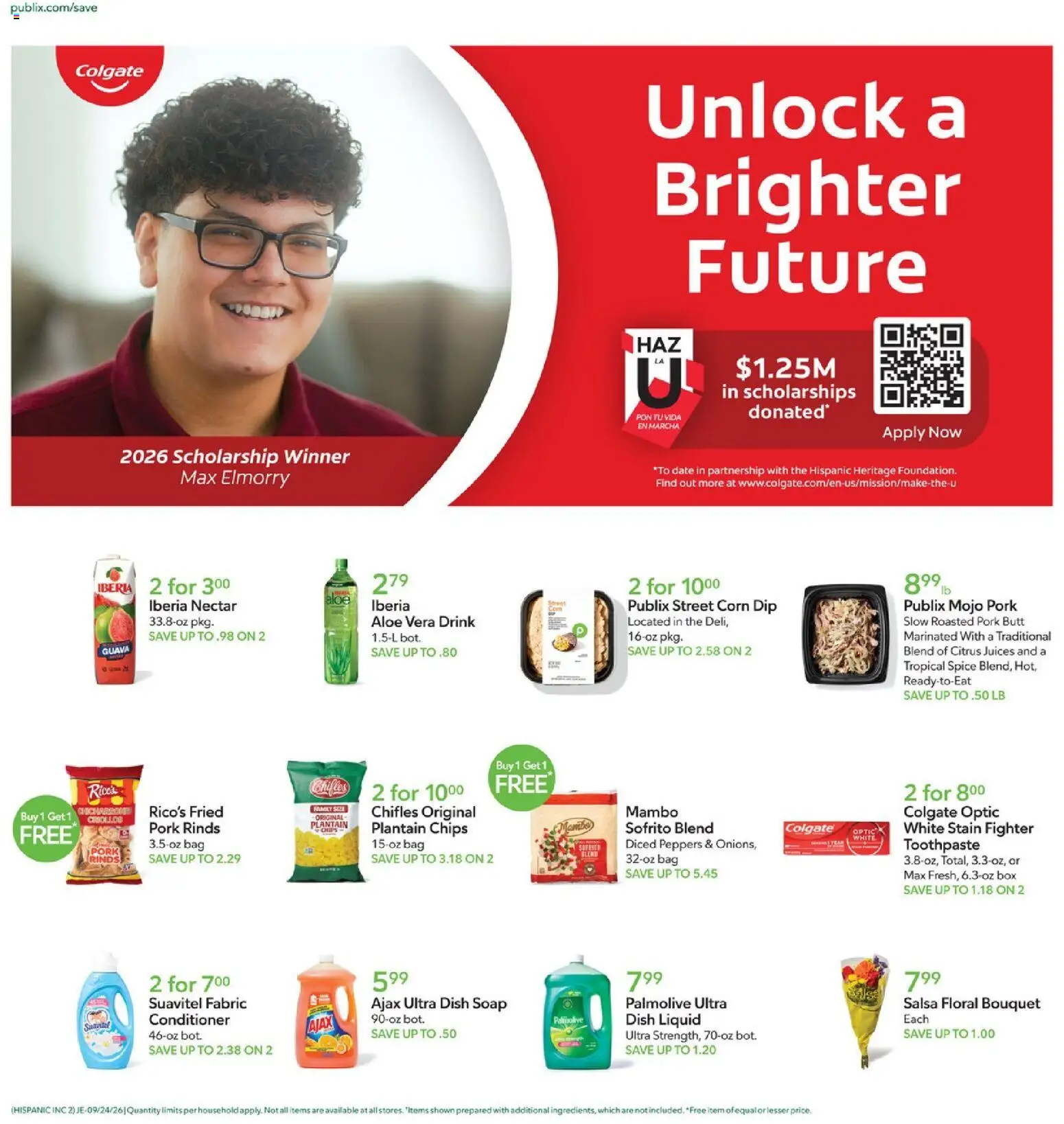 Publix Ad - valid from 09/24/2026 | Page: 2 | Products: Pork butt, Soap, Toothpaste, Date