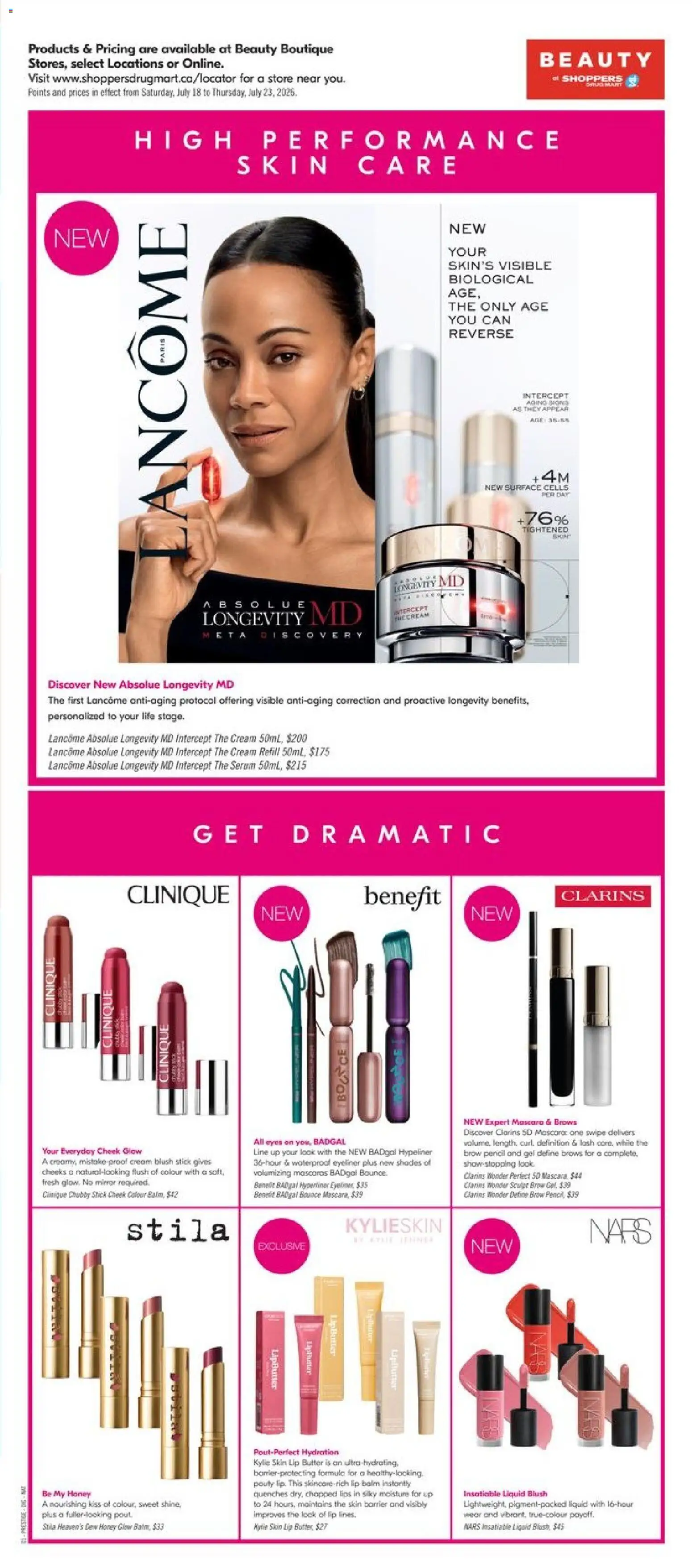 Shoppers flyer valid from Jul 17, 2026 | Page: 9 | Products: Cream, Mascara, Mirror, Butter