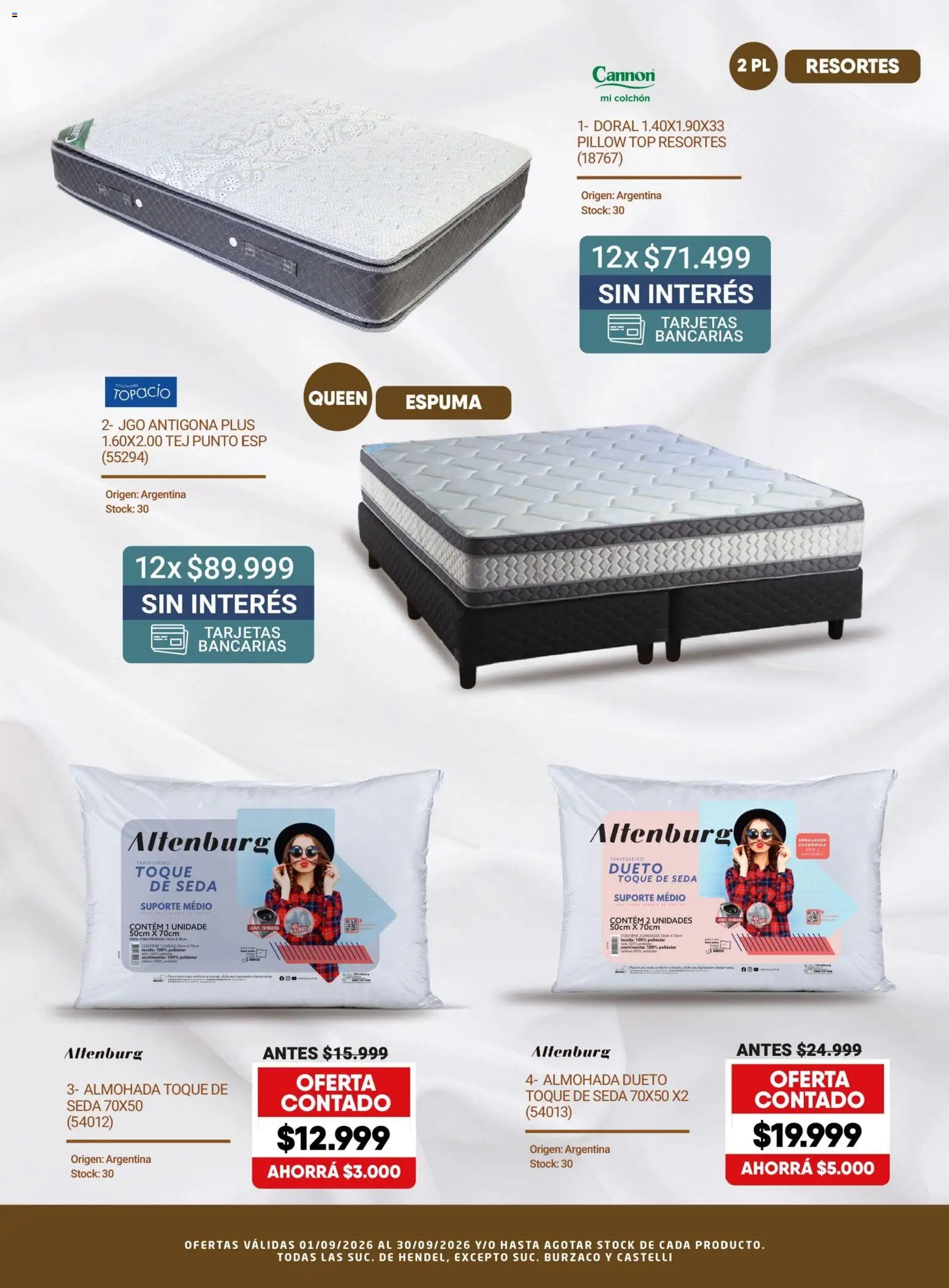 Hendel catálogo │ válido desde el 01/09/2026 | Página: 17 | Productos: Top, Colchón, Almohada, Espuma