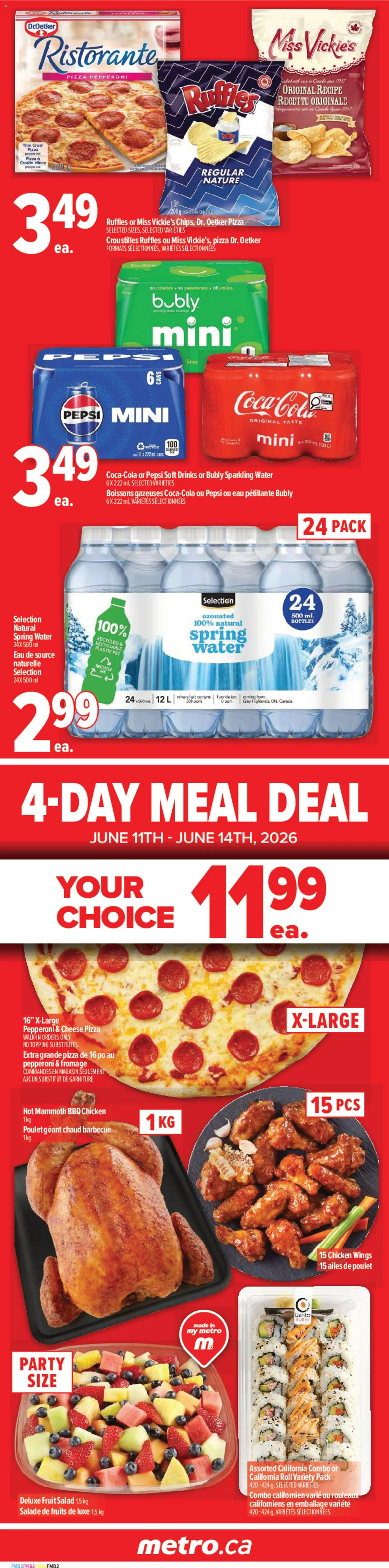 Metro flyer valid from 11.06.2026 | Page: 3 | Products: Salad, Chicken wings, Pizza, Chicken