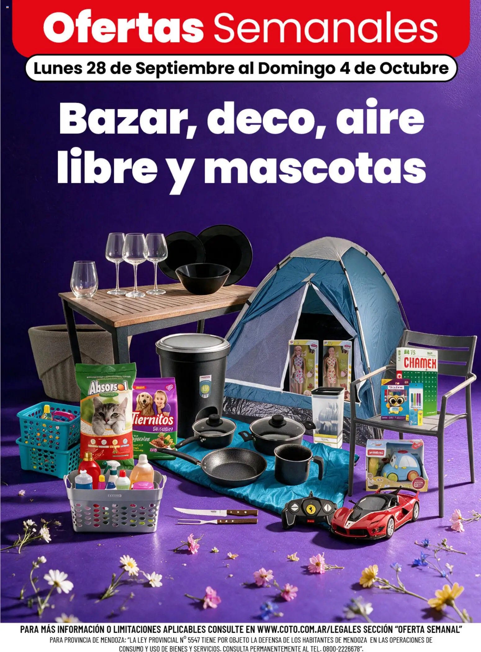 Coto -  Bazar, deco, aire libre y mascotas │ válido desde el 28/09/2026 | Página: 1 | Productos: Arena para gatos, Vajilla, Alimento para perros