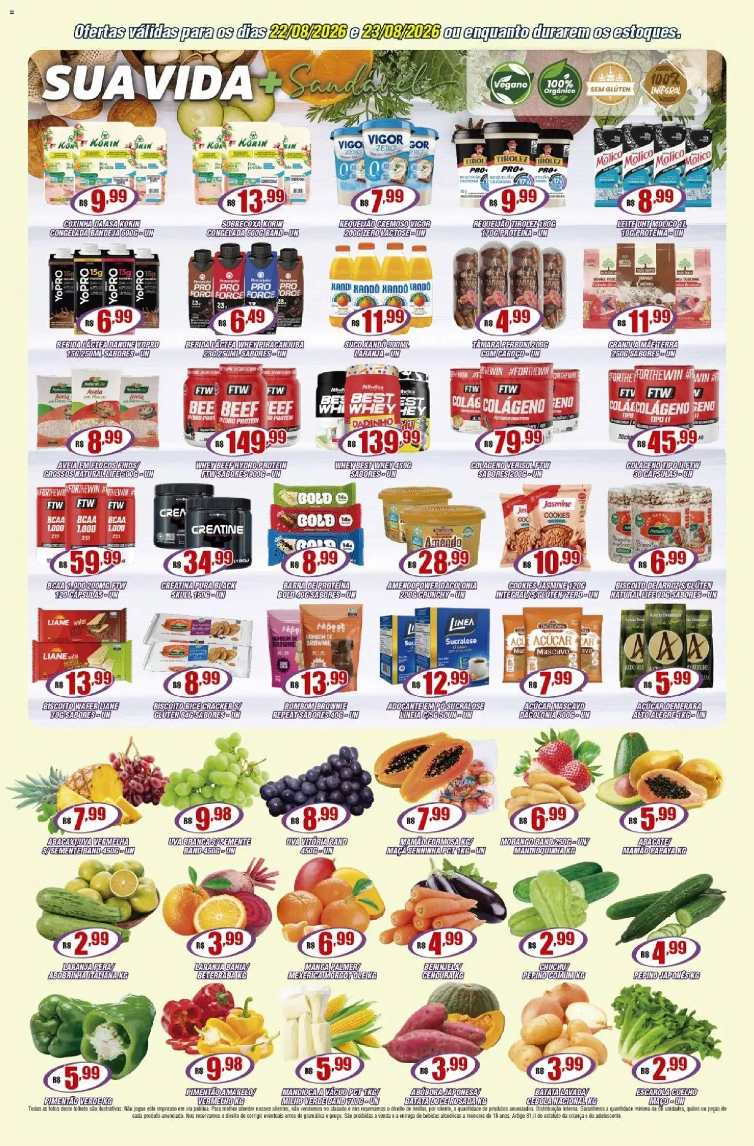 Violeta Supermercados Folheto - válido de 22/08/2026 | Página: 4 | Produtos: Pera, Berinjela, Mamão, Batata