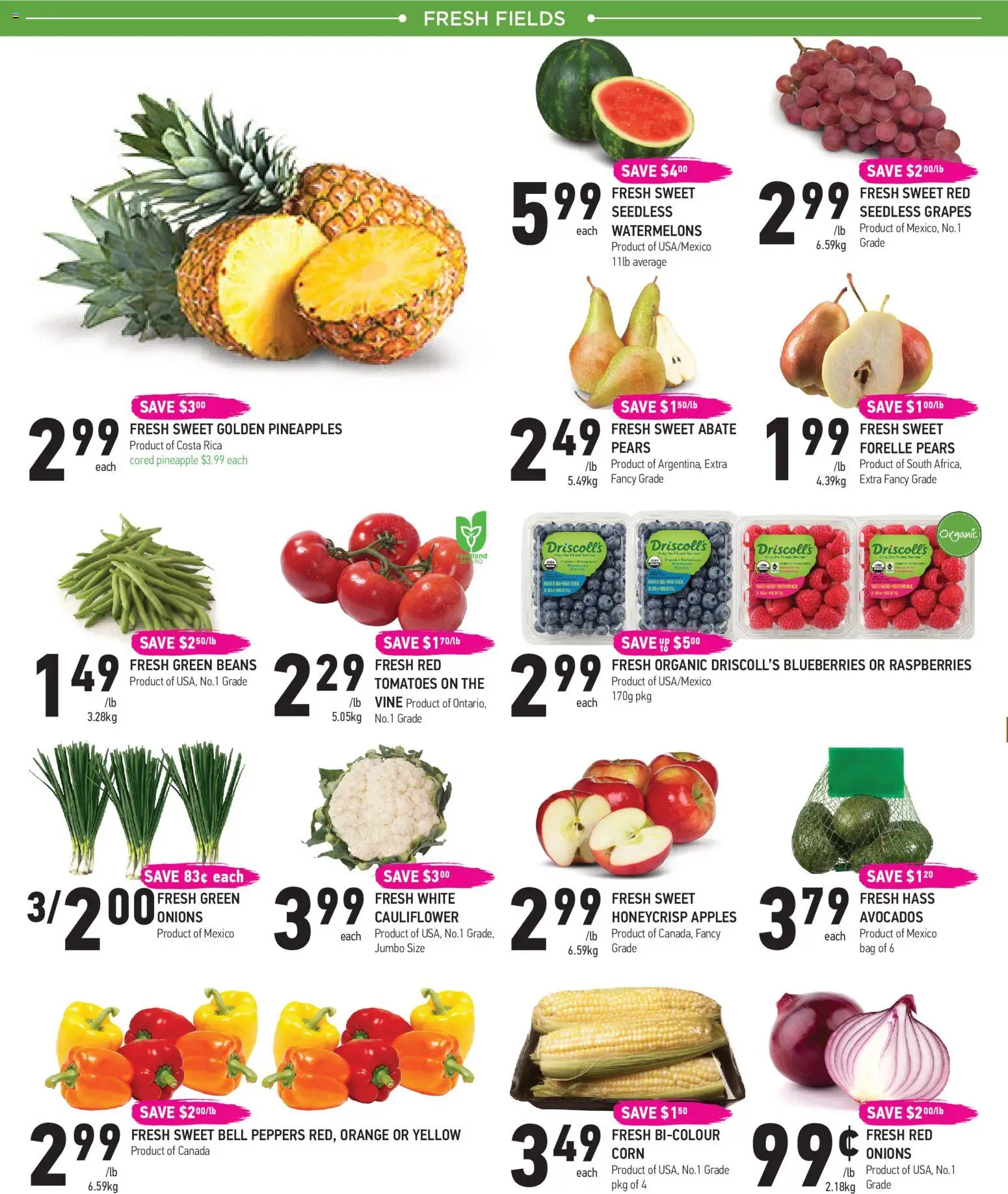 Coppas Fresh Market flyer valid from 04.06.2026 | Page: 2 | Products: Pineapple, Bag, Apples, Tomatoes