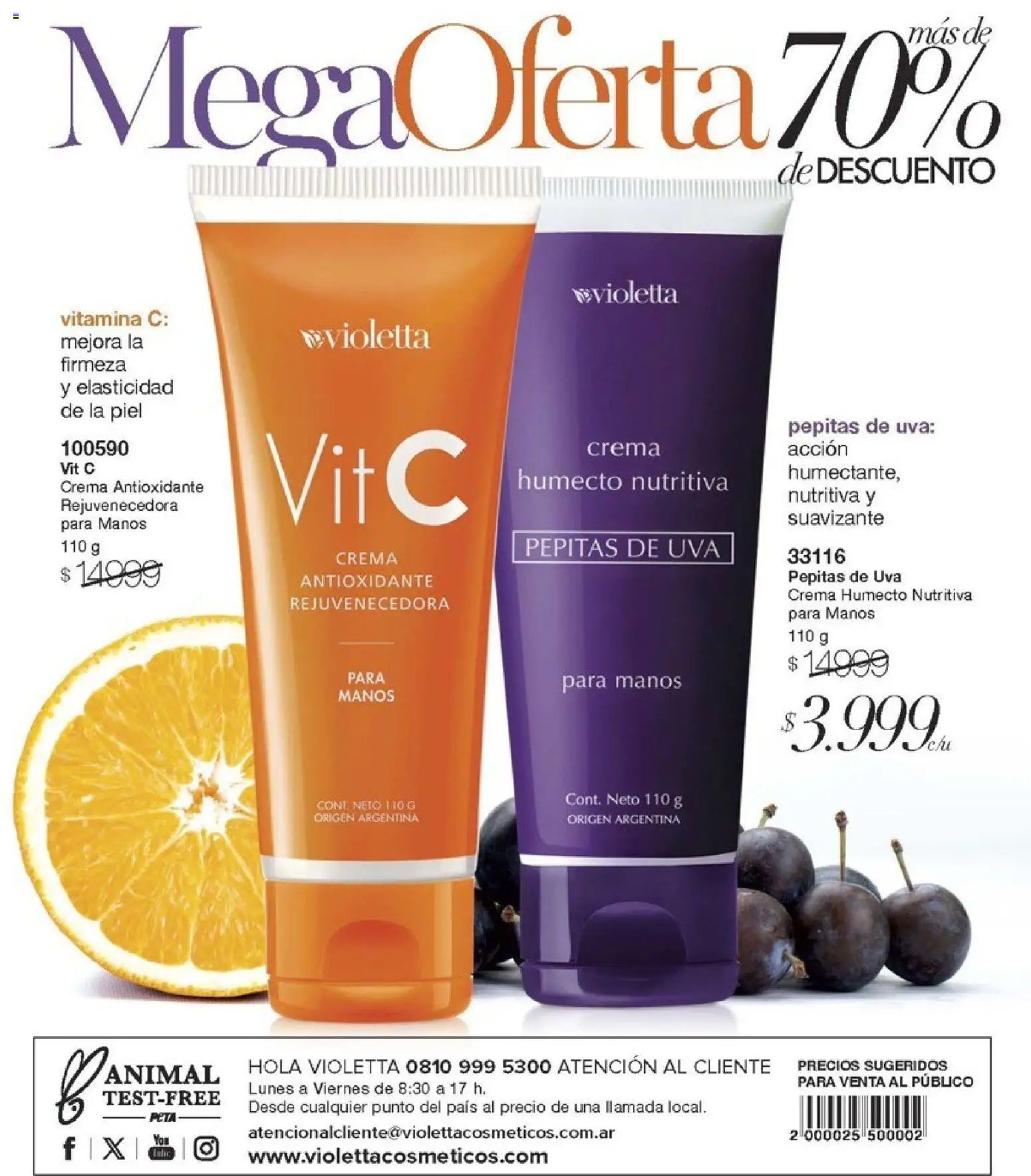 Violetta - Violetta Cosméticos │ válido desde el 30/03/2026 | Página: 148 | Productos: Uva, Suavizante, Crema