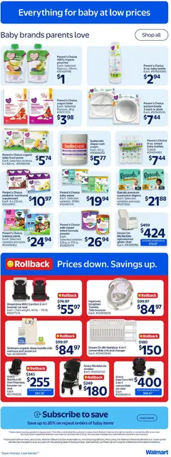 Preview of Walmart weekly flyer from shop Walmart valid from Sep 10, 2026 | Page: 30 | Products: Baby bottles, Cream, Chair, Yogurt